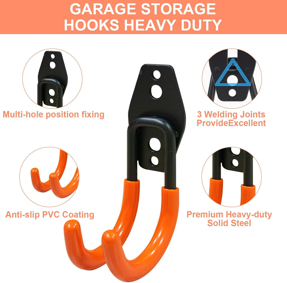 Garage Hooks, Heavy Duty, 16 Pack
