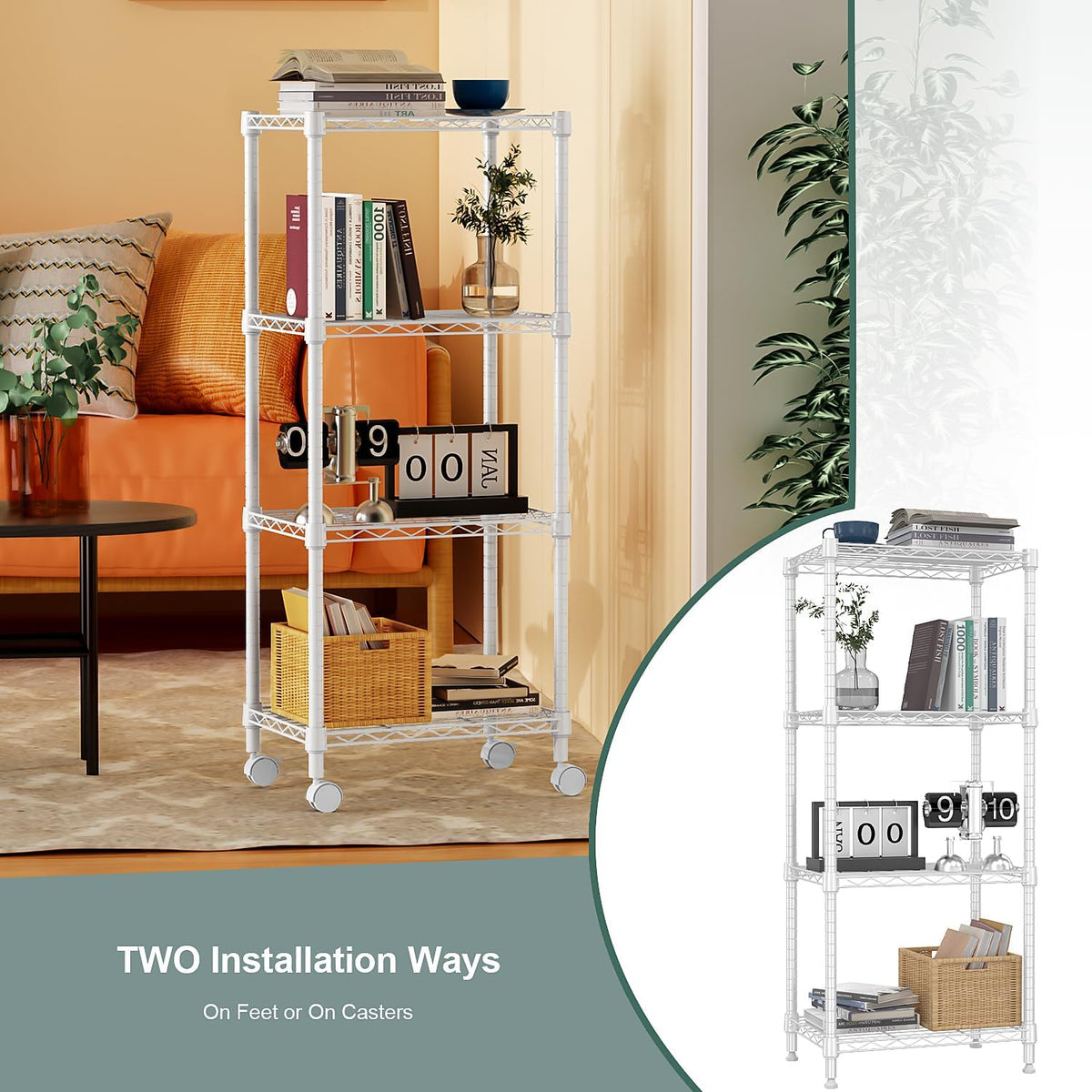 MZG Wire Storage Shelving Unit, 5 Tier