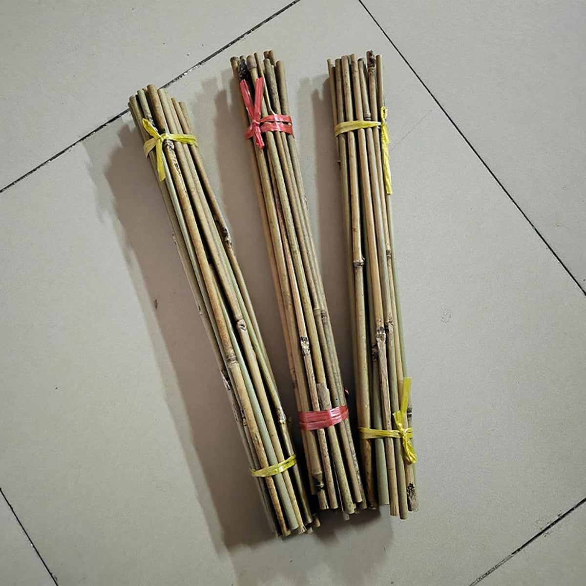 Bamboo Plant Stakes with Twist Ties, 20 Pack, 45 cm