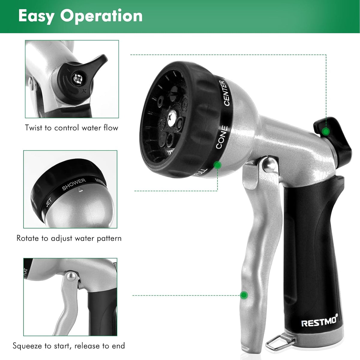 RESTMO Garden Hose Nozzle