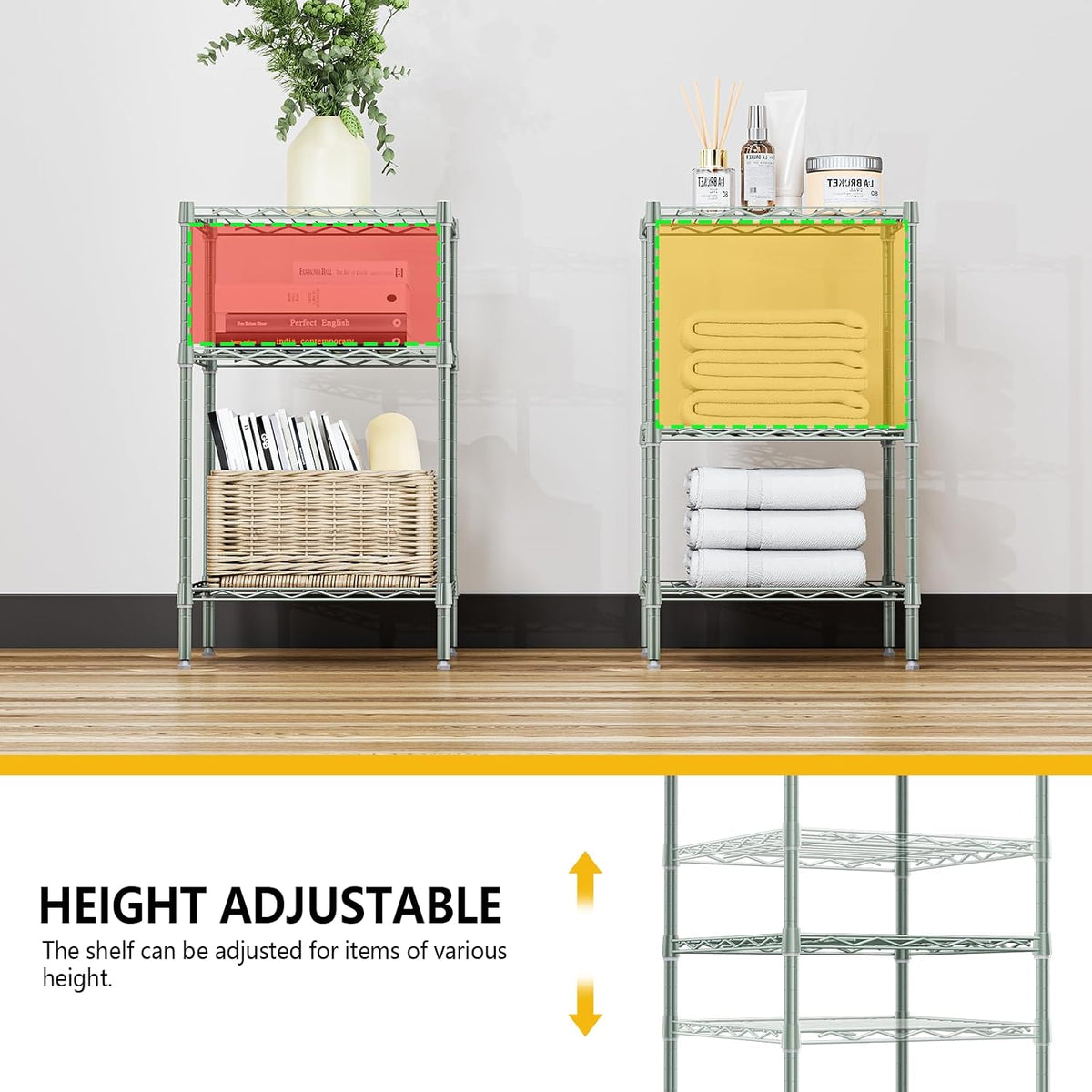 MZG Wire Storage Shelving Unit, 5 Tier