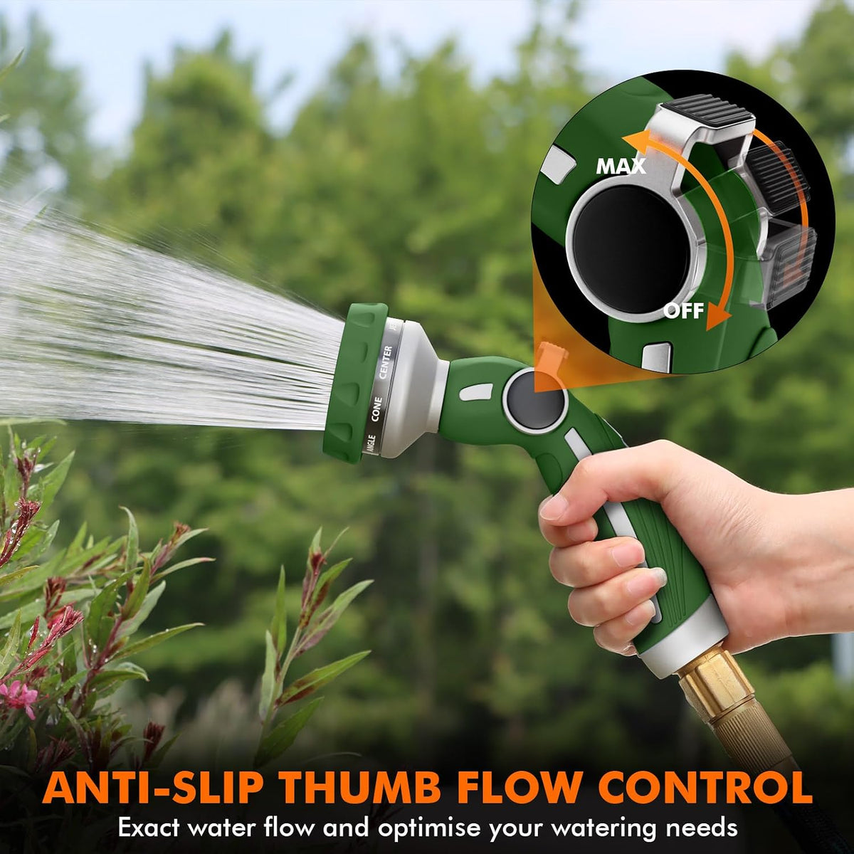 RESTMO Garden Hose Nozzle, 9 Patterns