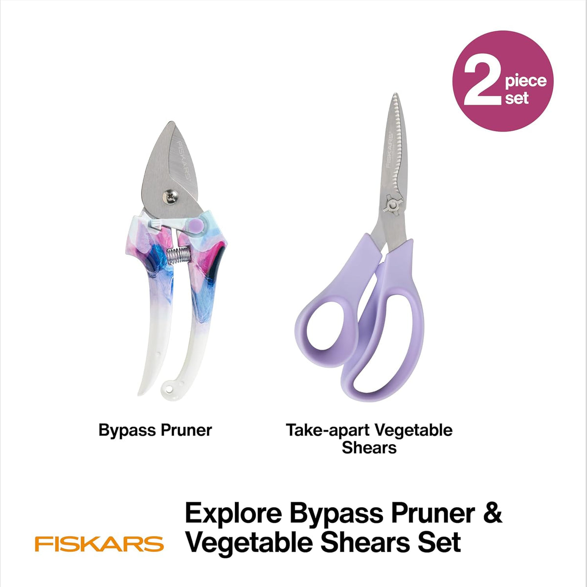 Fiskars Bypass Pruning Shears, 5/8 in