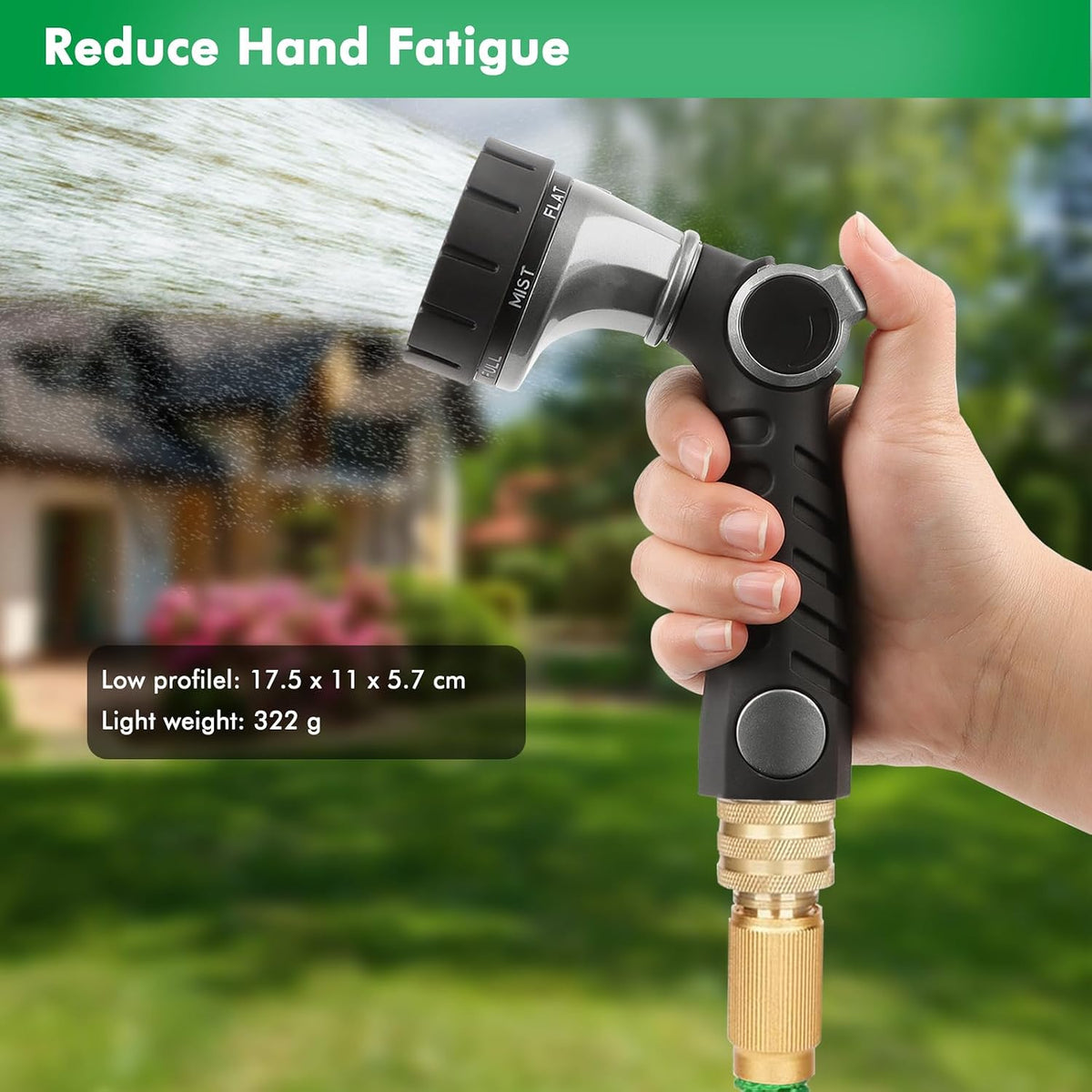 RESTMO Metal Garden Hose Spray Gun