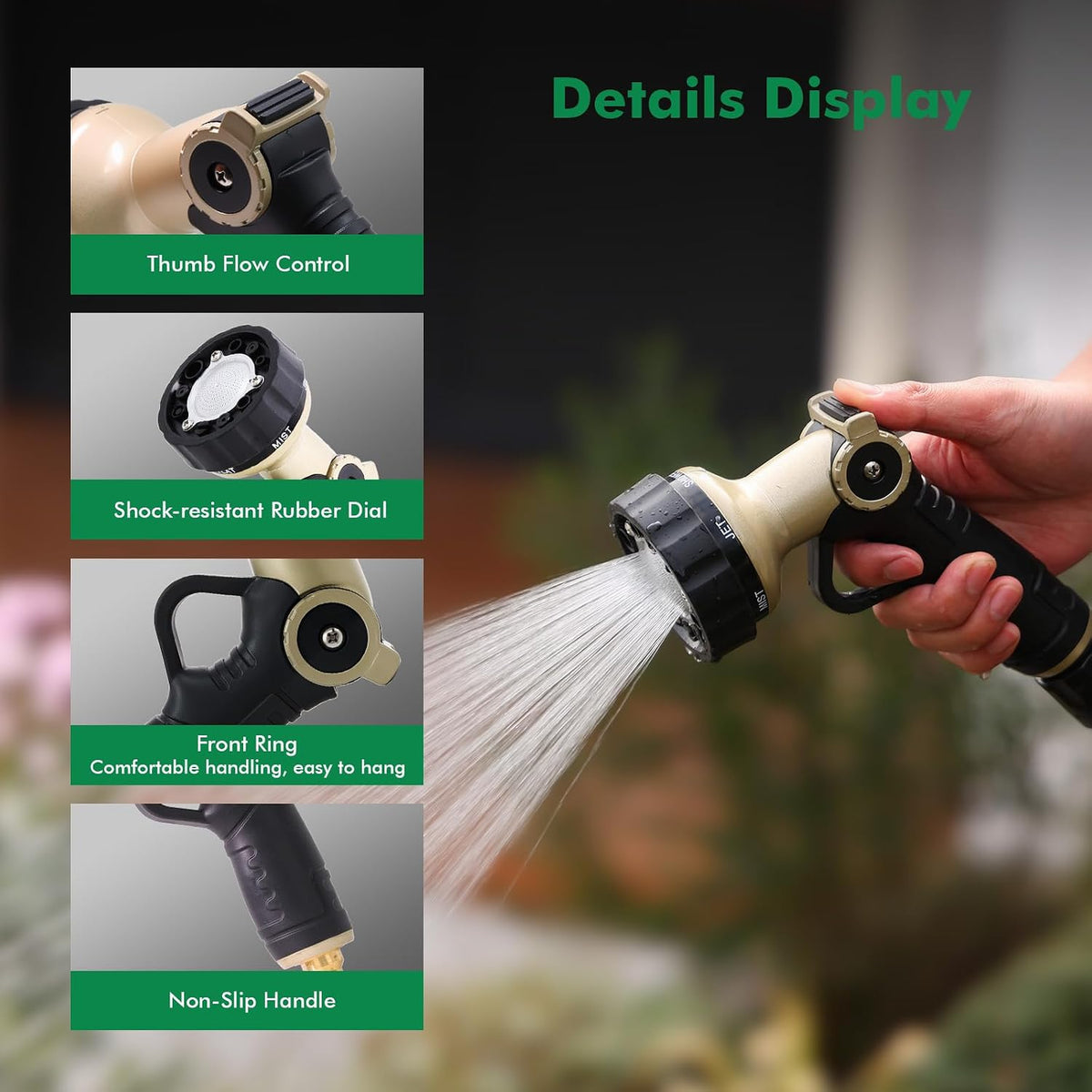RESTMO Metal Garden Hose Spray Gun