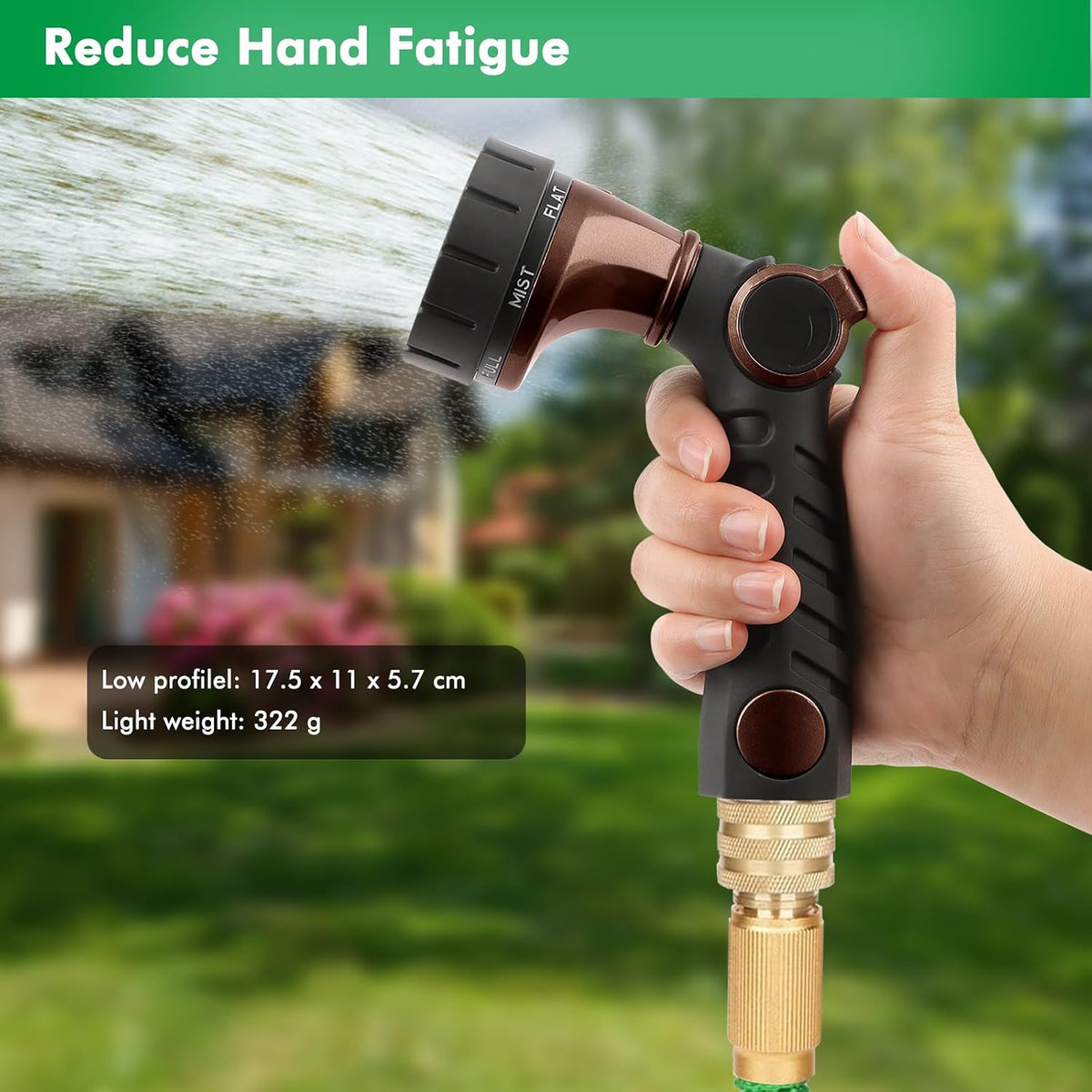 RESTMO Metal Garden Hose Spray Gun