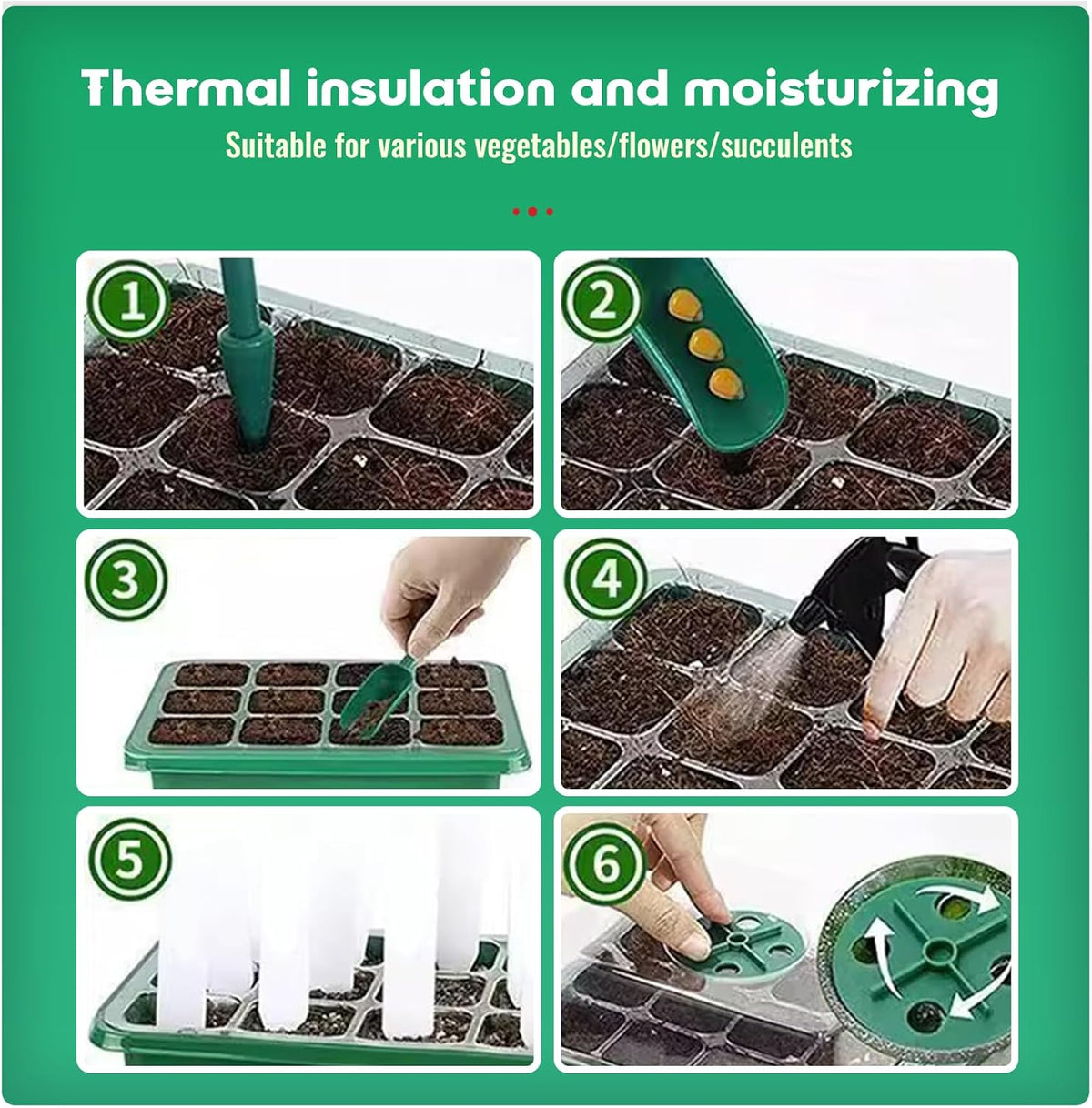 Seedling Starter Tray Kit, 120 Cells