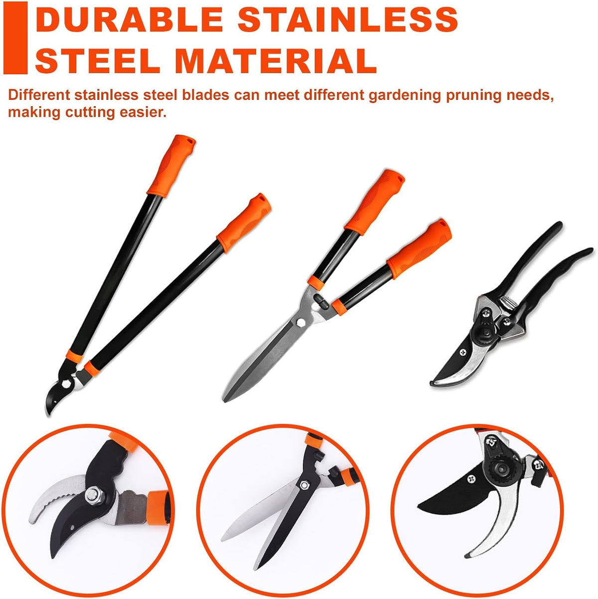 Garden Pruning Shears Set, 3 Piece
