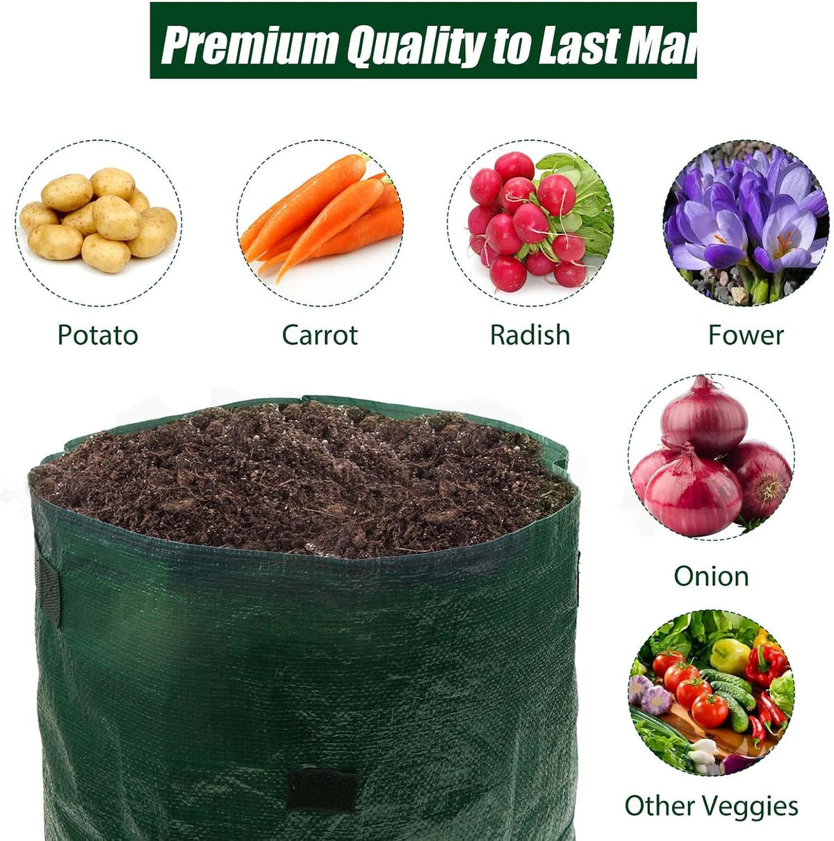 Potato Grow Bags, 2 Pack, 10 gal