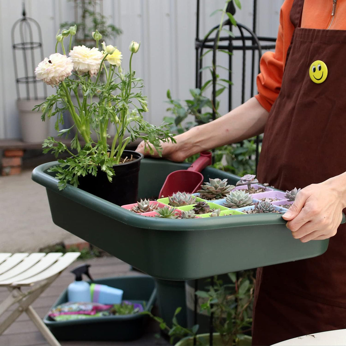 Garden Tidy Potting Tray, 23 x 16.4 x 4.3 in, Green