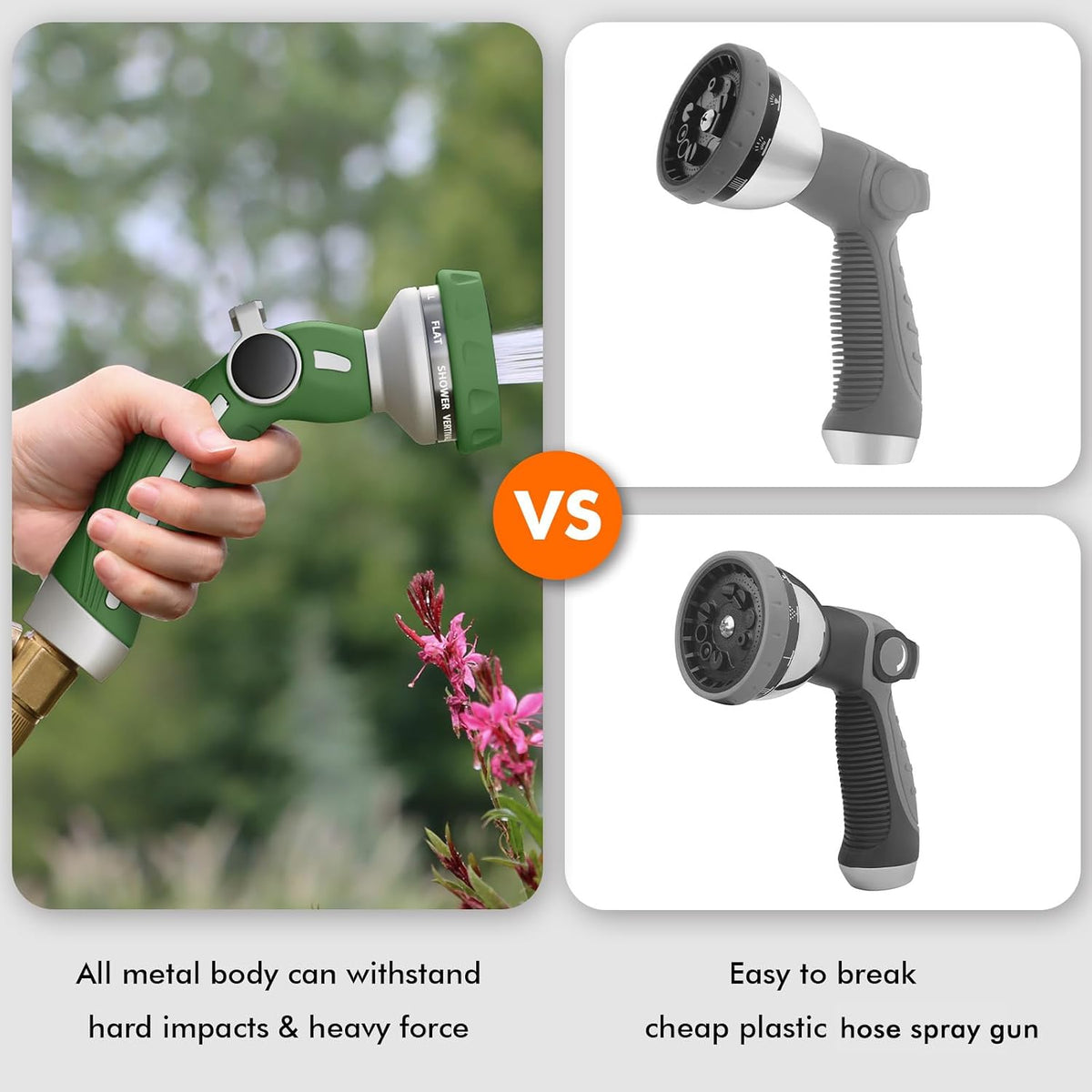 RESTMO Garden Hose Nozzle, 9 Patterns
