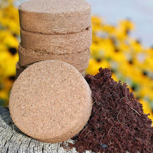Compressed Coconut Coir Soil Discs, 50 Pack, 30 mm