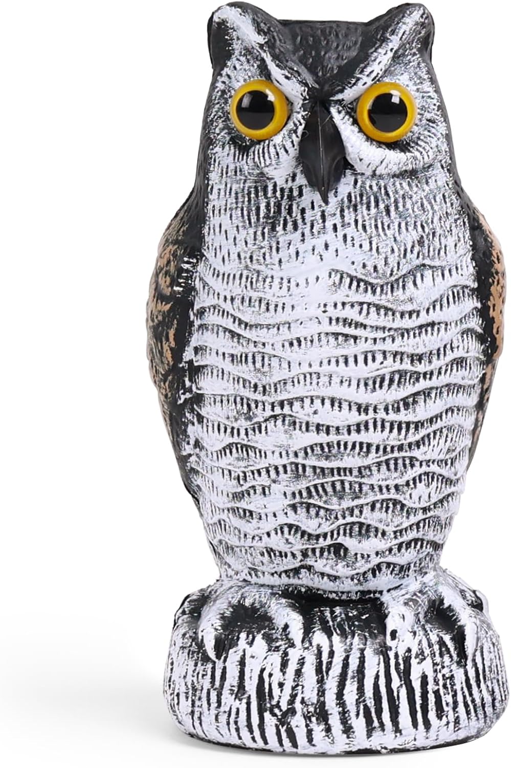 OFFO Fake Owl Bird Scarecrow, Brown & White, 21 cm