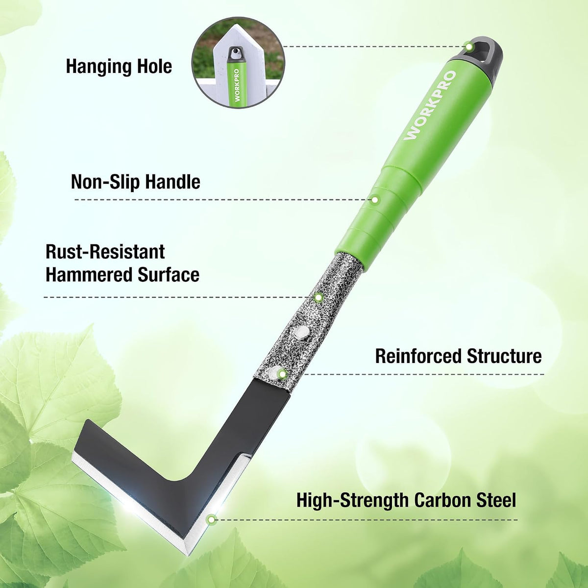 WORKPRO Garden Tool Set, 6 Piece, Green