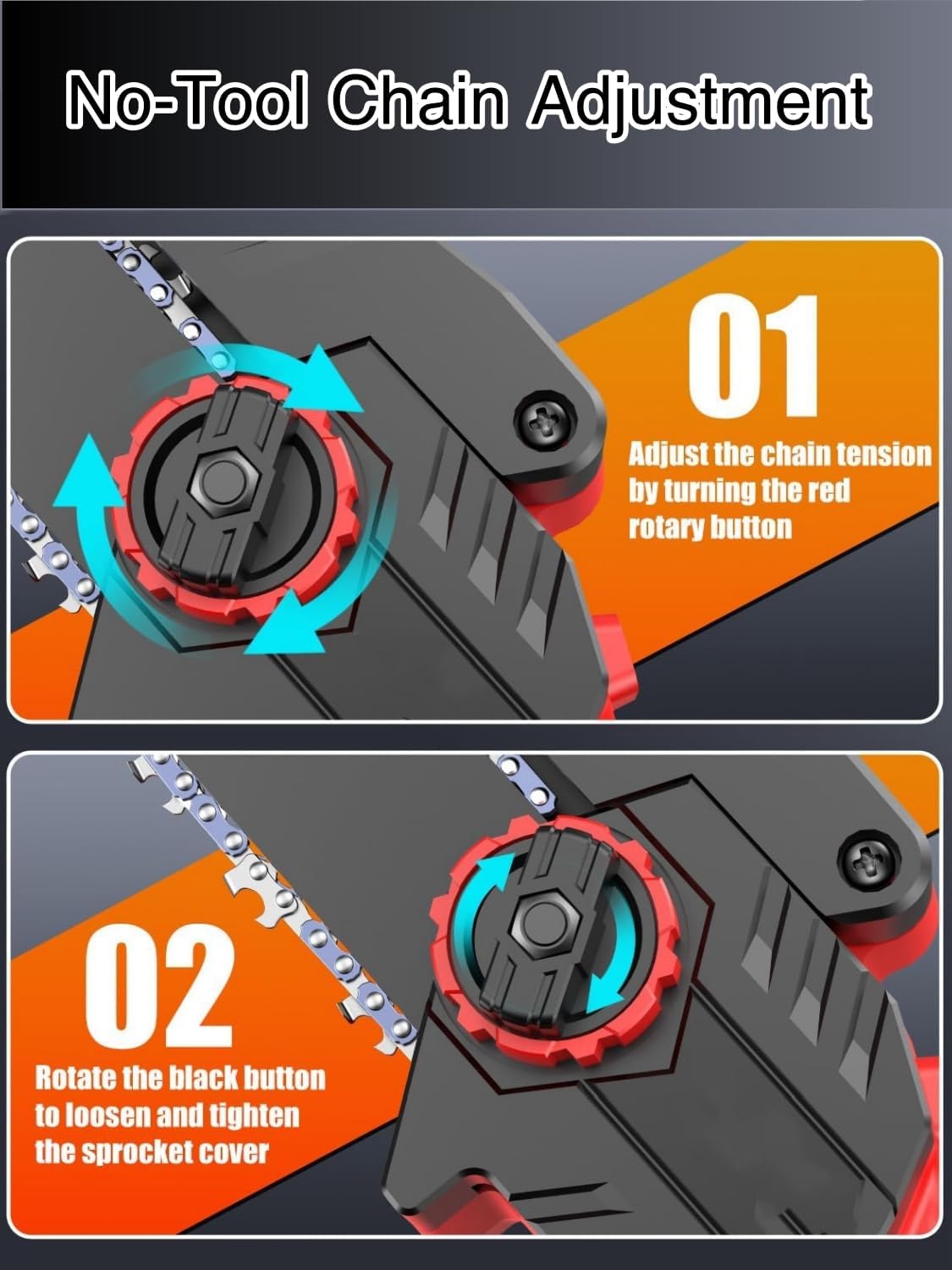Mini Chainsaw, 6 in, with 2 Batteries