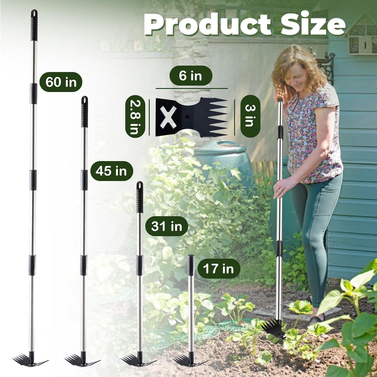 Long-Handle Weed Puller, 150 cm