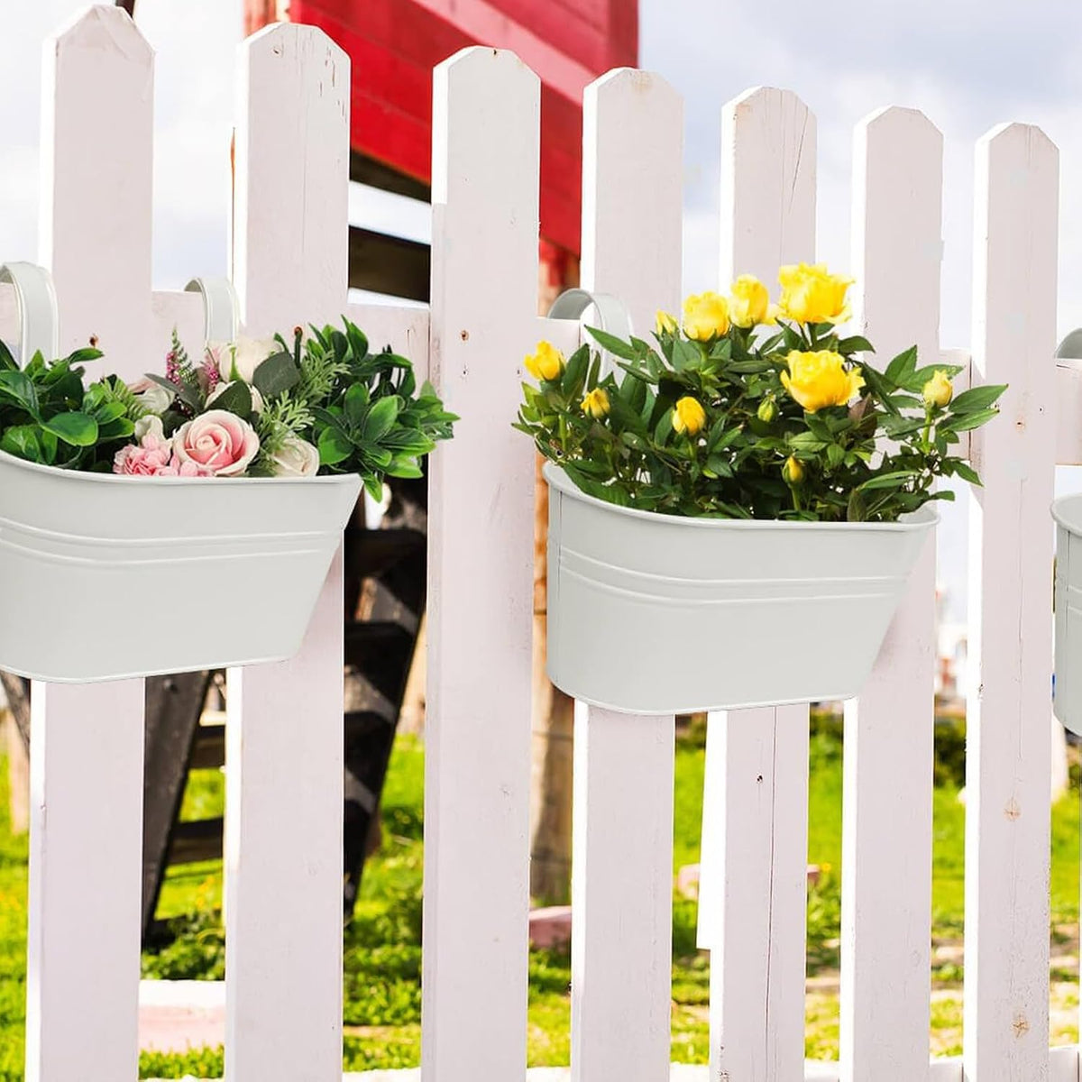 Balcony Railing Planters, 4 Pack