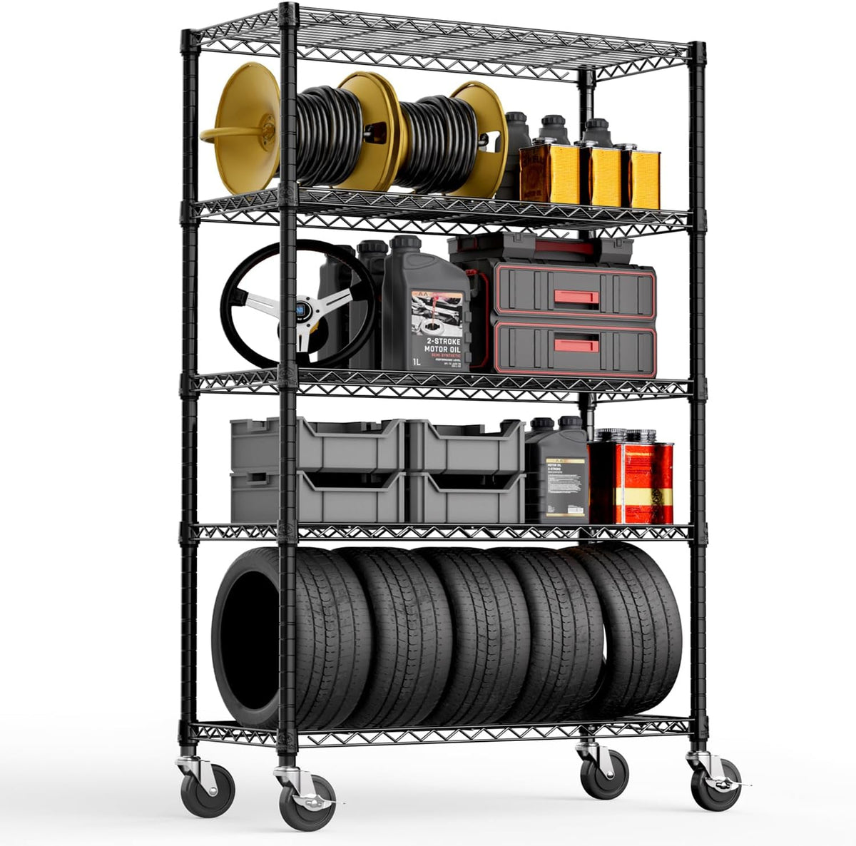 MZG Wire Storage Shelving Unit, 5 Tier