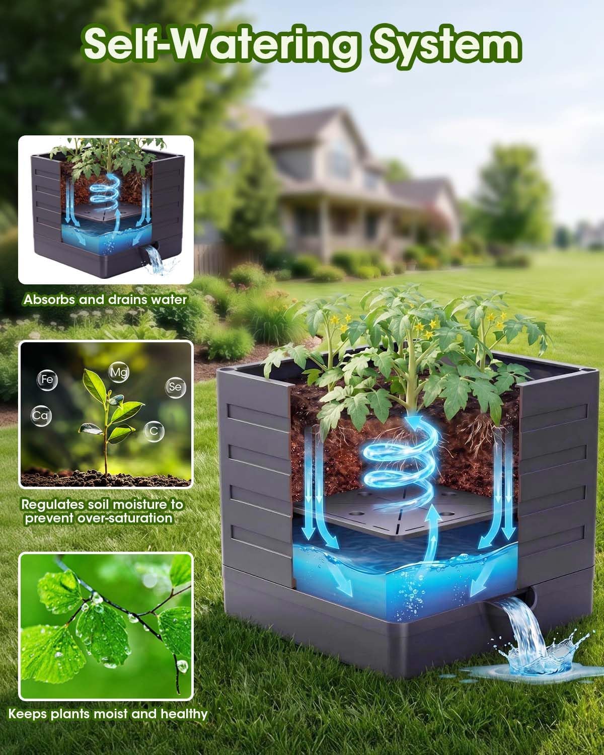 MYMULIKE Raised Garden Beds with Trellis, 2 Pack