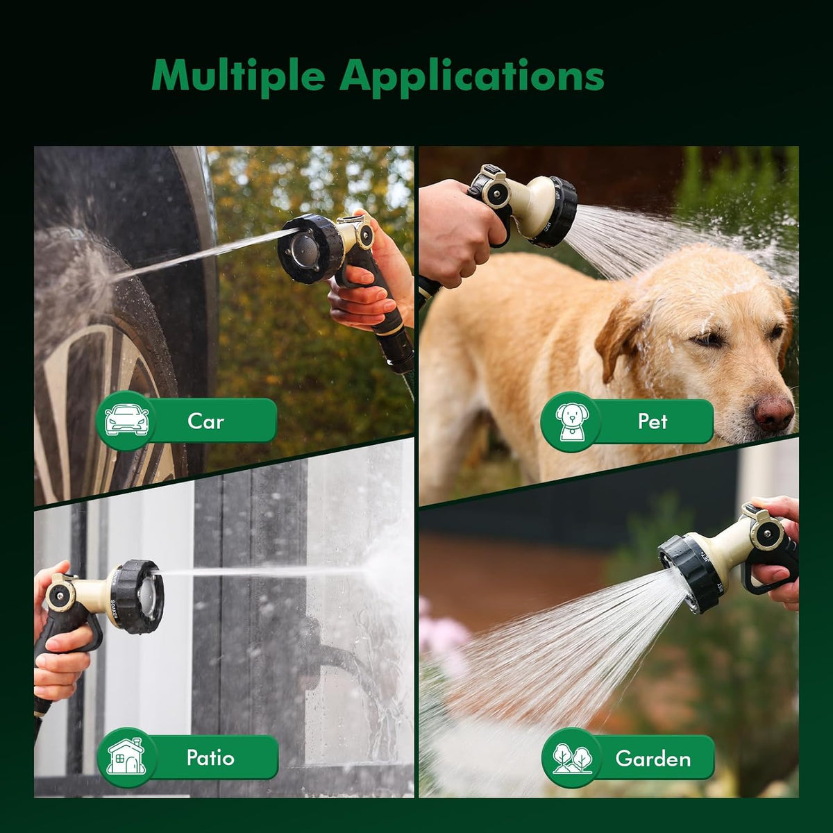 RESTMO Metal Garden Hose Spray Gun