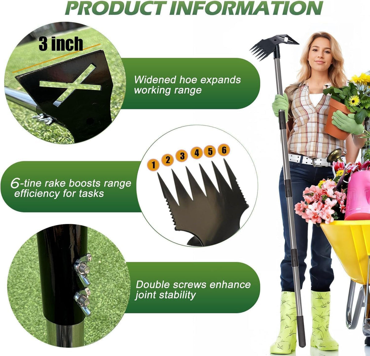 Long-Handle Weed Puller, 150 cm