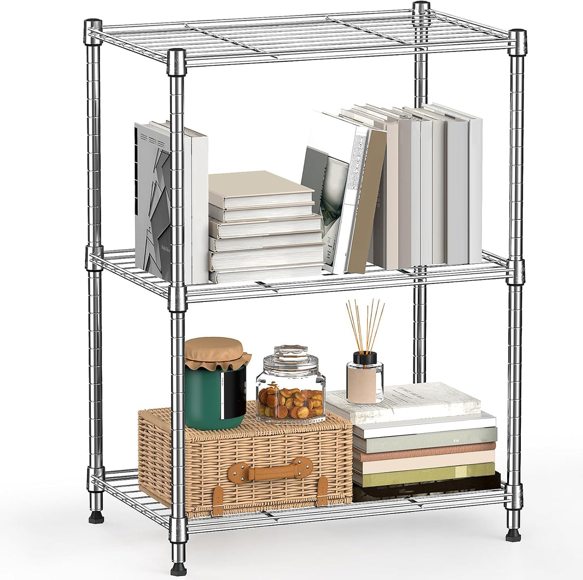 MZG Wire Storage Shelving Unit, 5 Tier