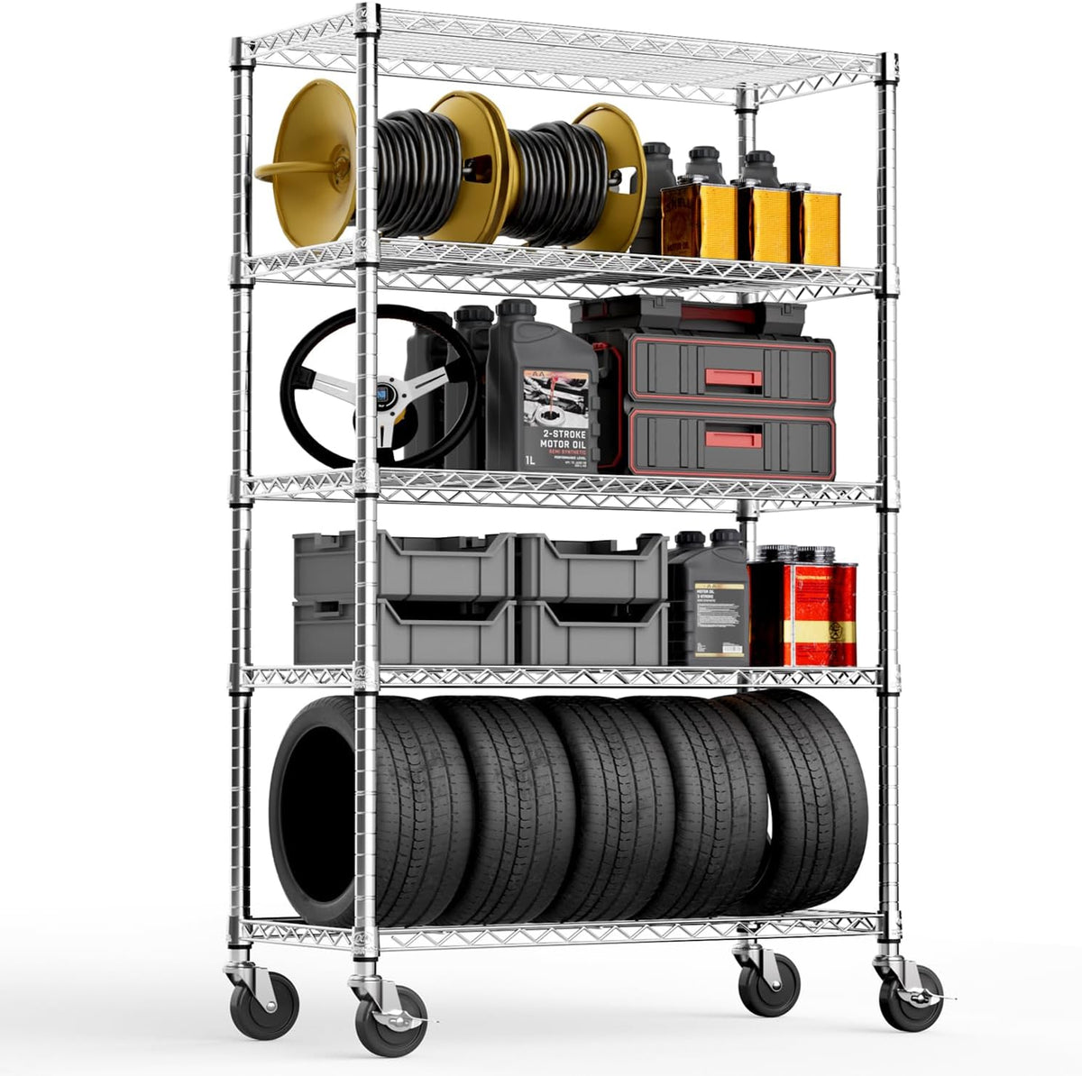 MZG Wire Storage Shelving Unit, 5 Tier