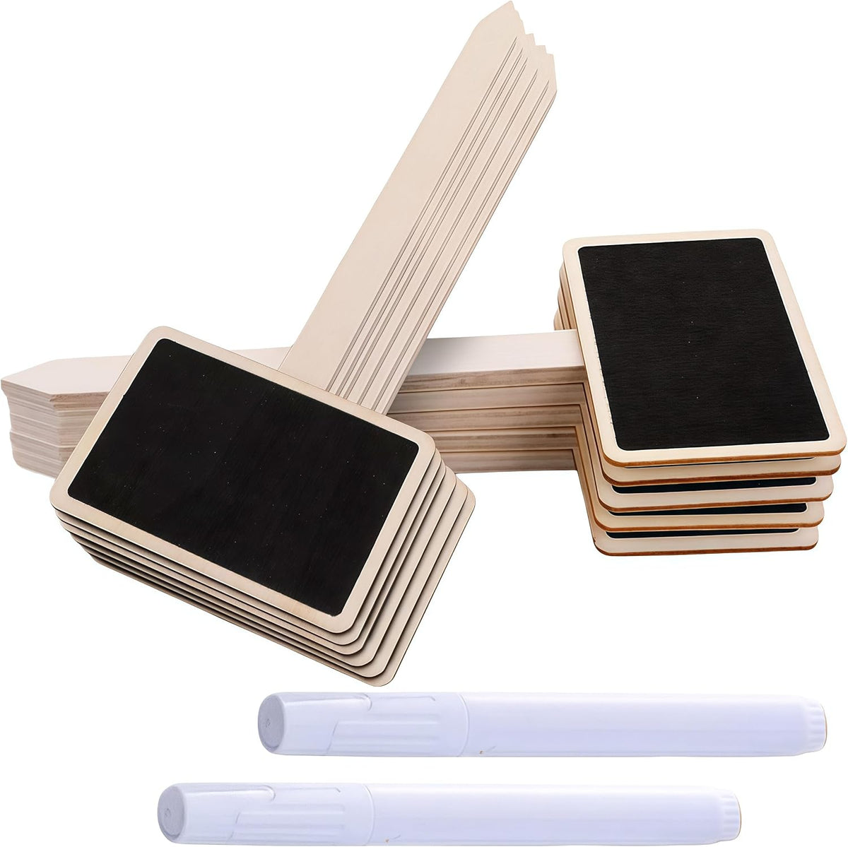 Wooden T-Type Plant Labels, 28 Pack, 6 x 15 cm