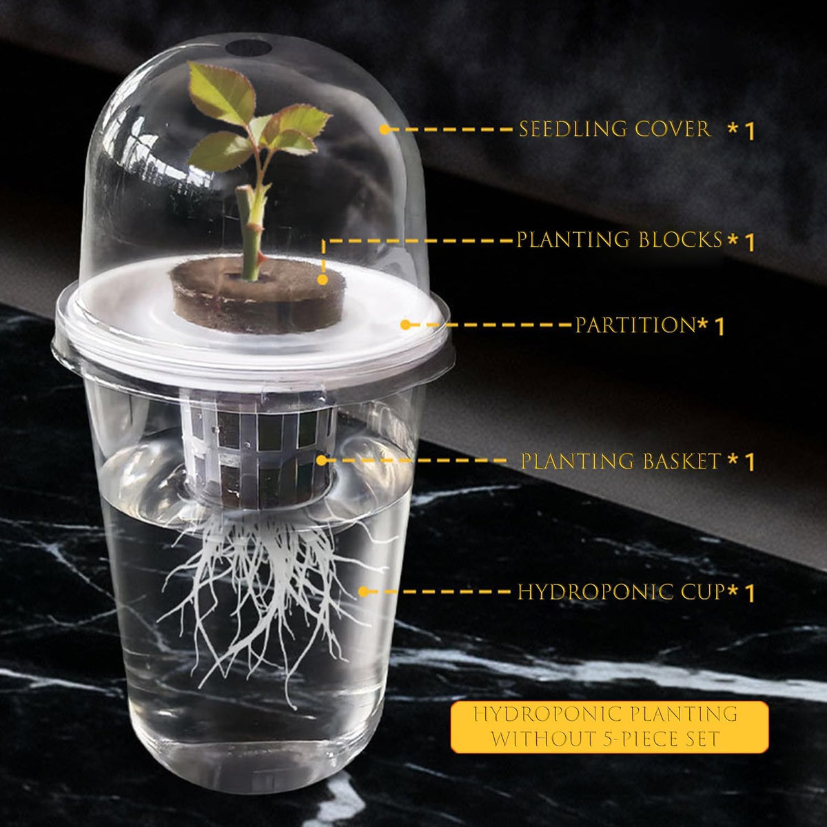 Hydroponic Seedling Pots, 20 Sets