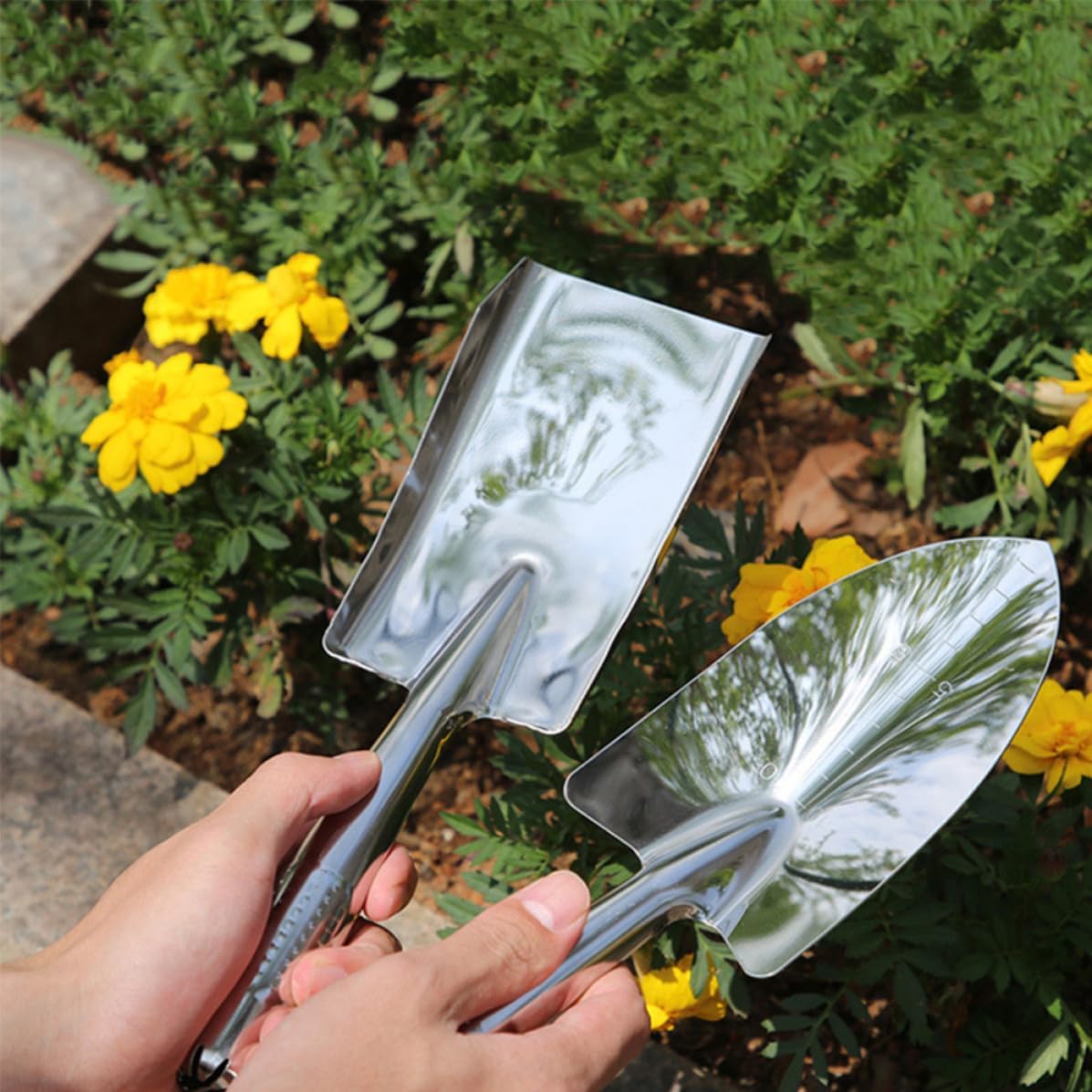 Stainless Steel Hand Trowels, 2 Pack