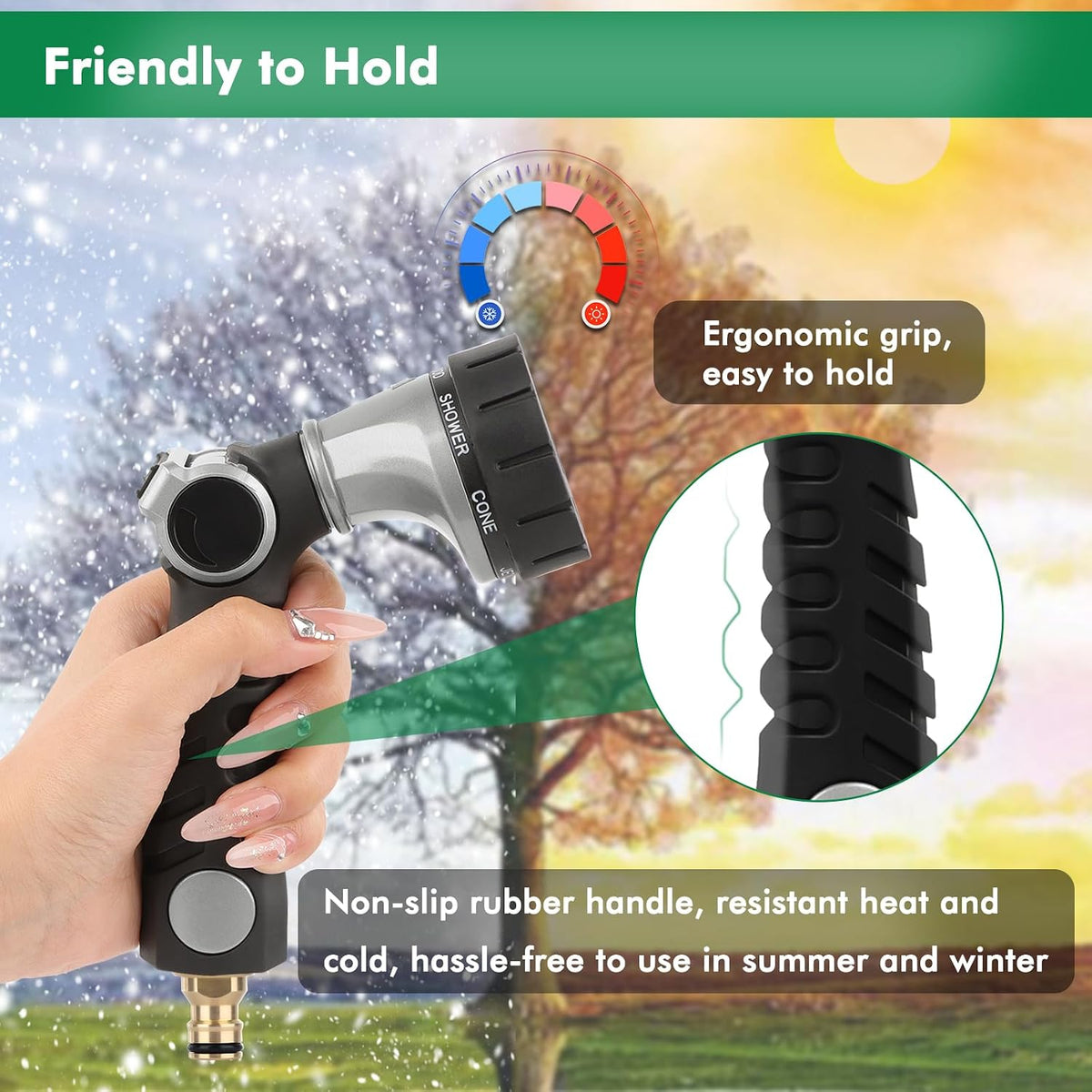 RESTMO Metal Garden Hose Spray Gun