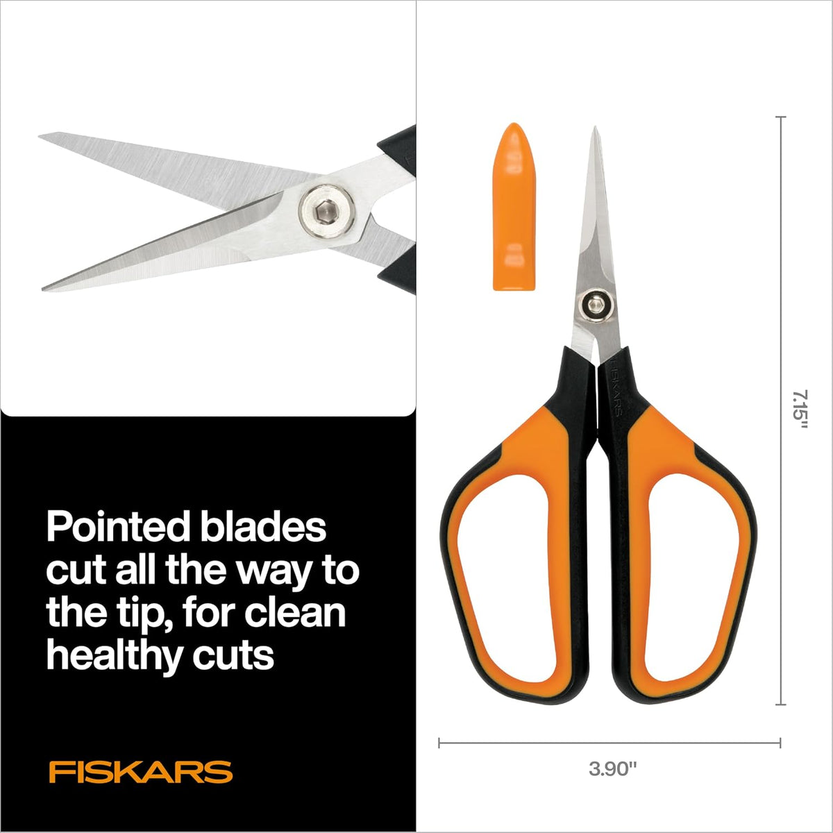 Fiskars Comfort Loop Micro-Tip Pruning Snips, 7 in