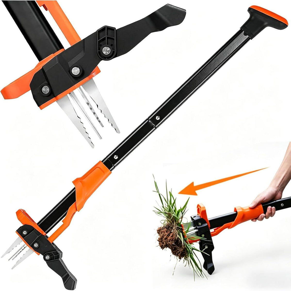 Stand-Up Weed Puller, 100 cm, 4 Claw