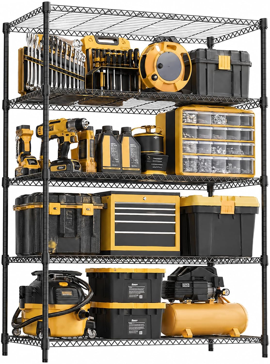 MZG Wire Storage Shelving Unit, 5 Tier