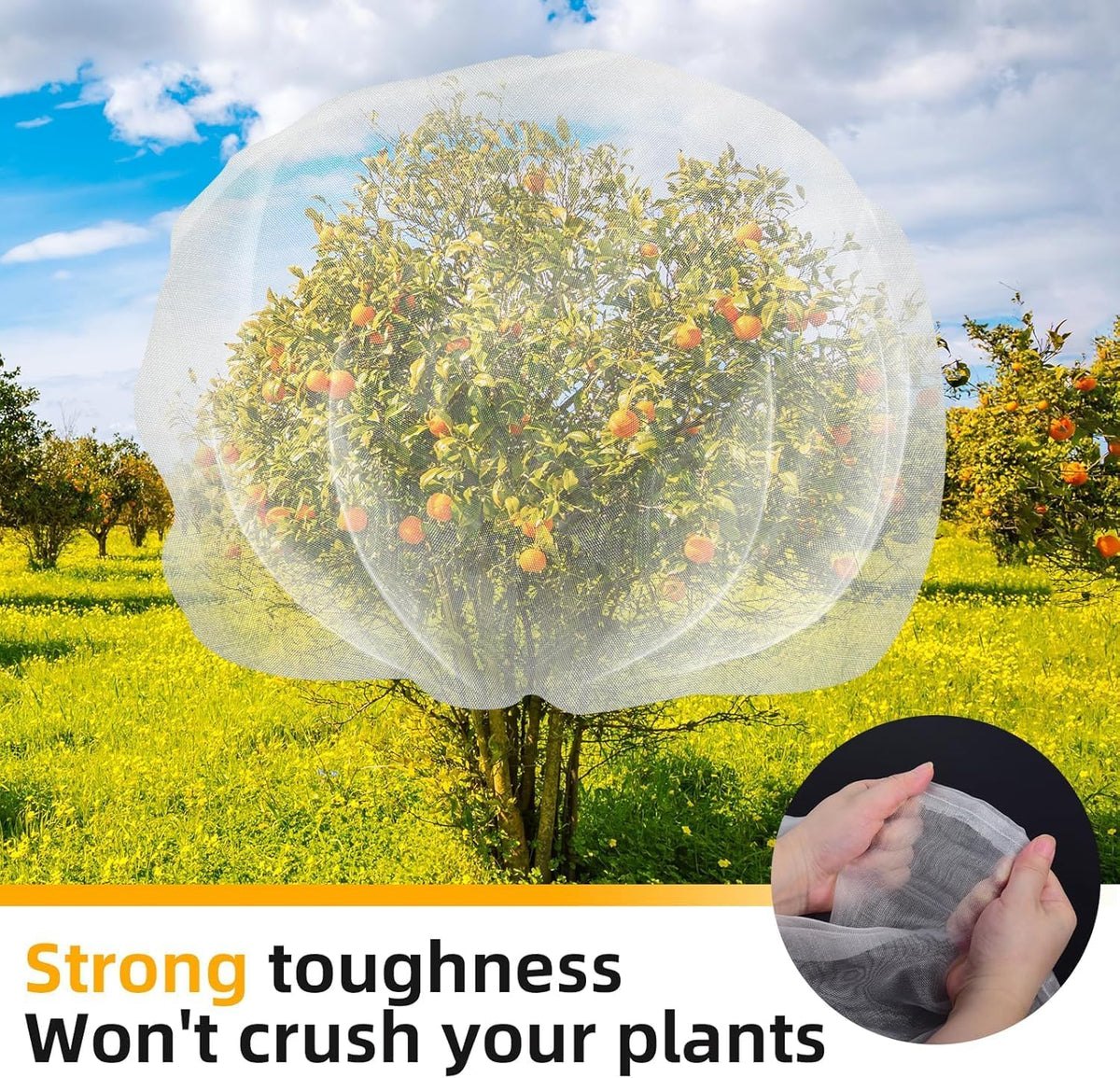 Large Fruit Tree Netting, 10 x 10 ft