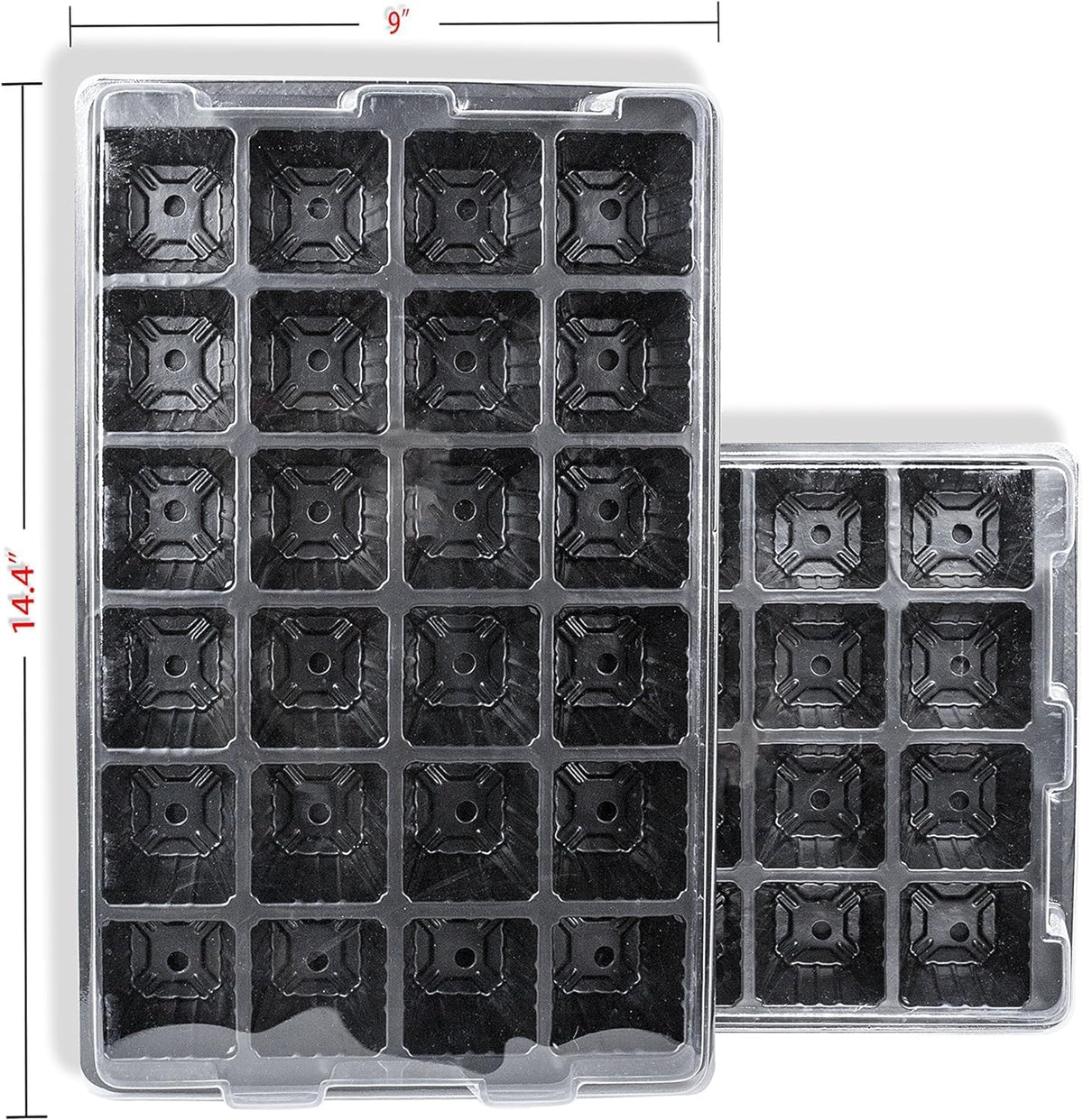 Seedling Grow Trays with Domes, 10 Pack, 240 Cells