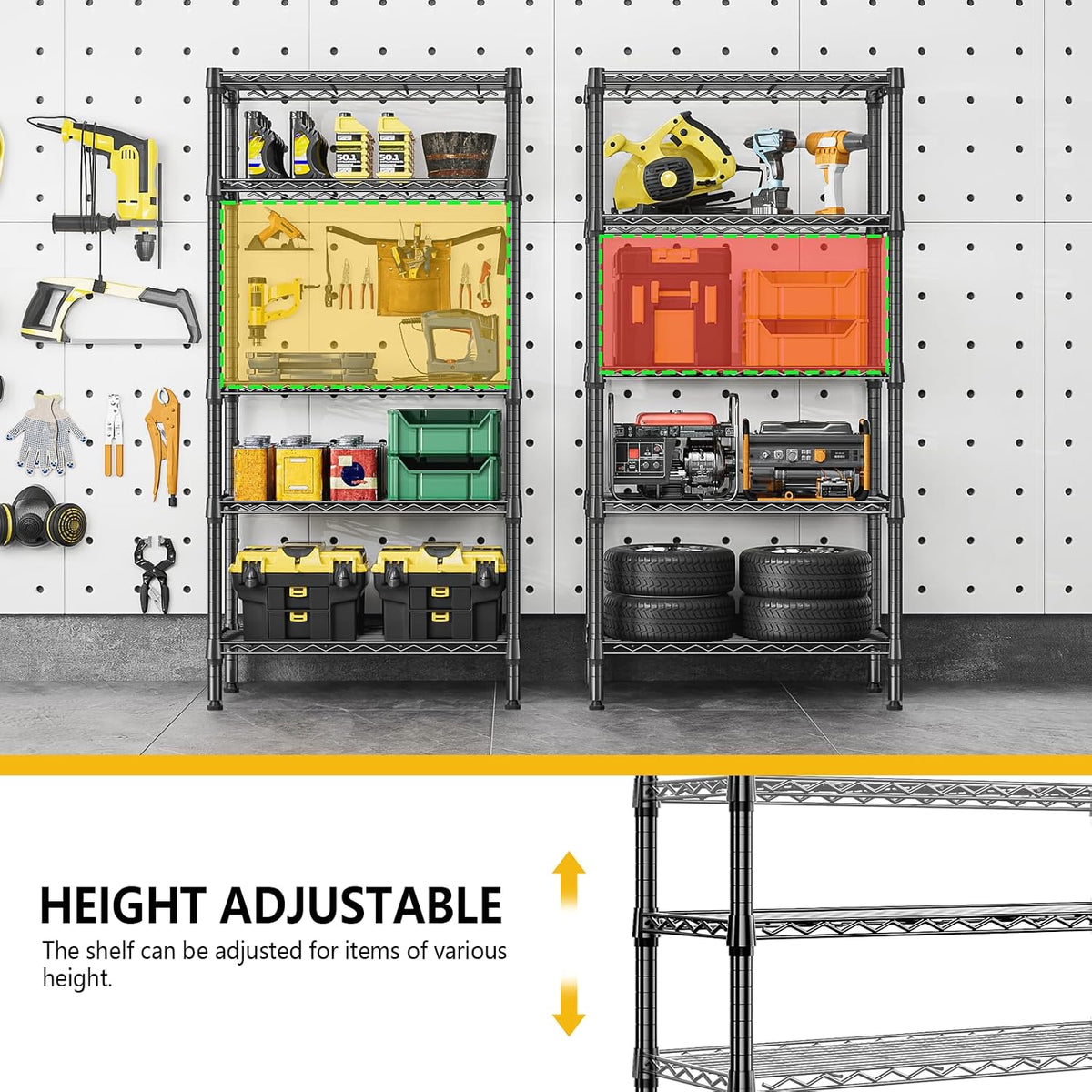 MZG Wire Storage Shelving Unit, 5 Tier