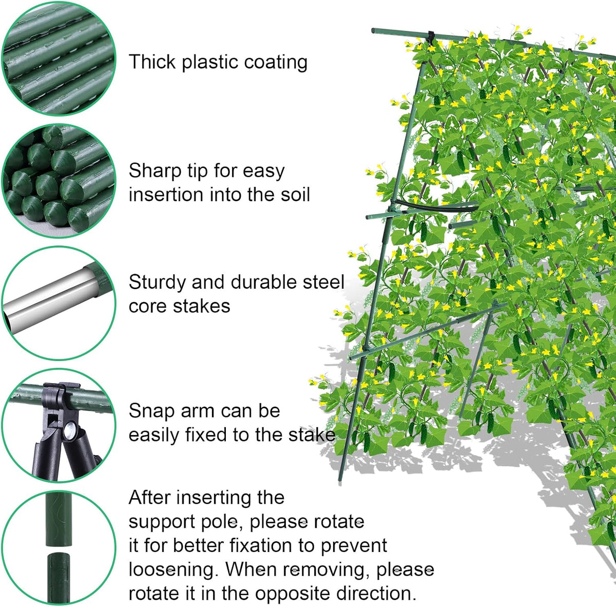 Garden Mesh Netting Kit with Hoops and Clips, 8 x 26 ft