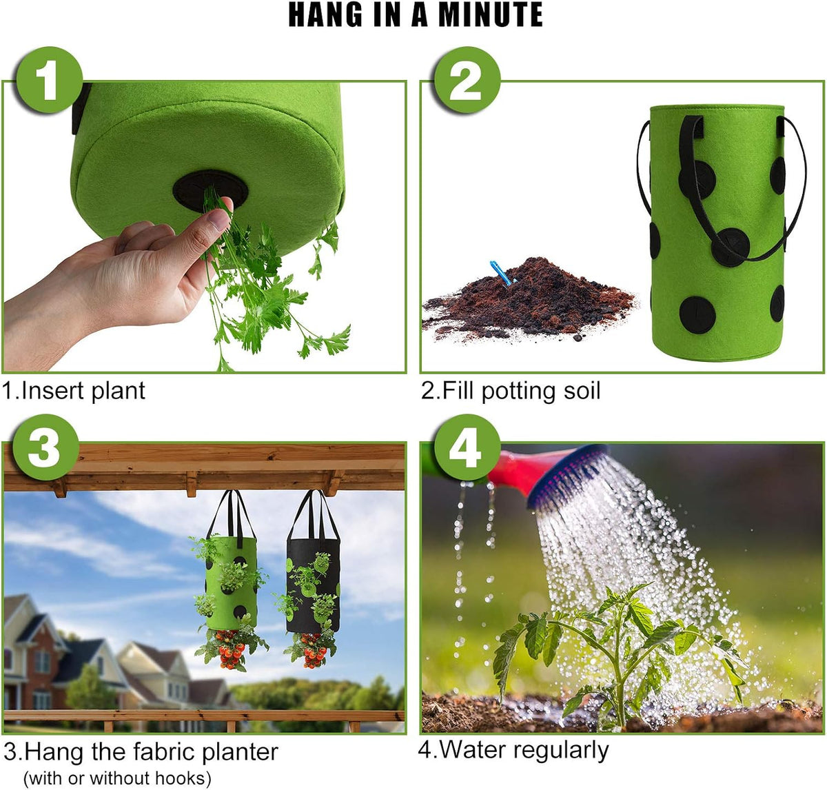 Upside-Down Tomato and Herb Planters, 2 Pack