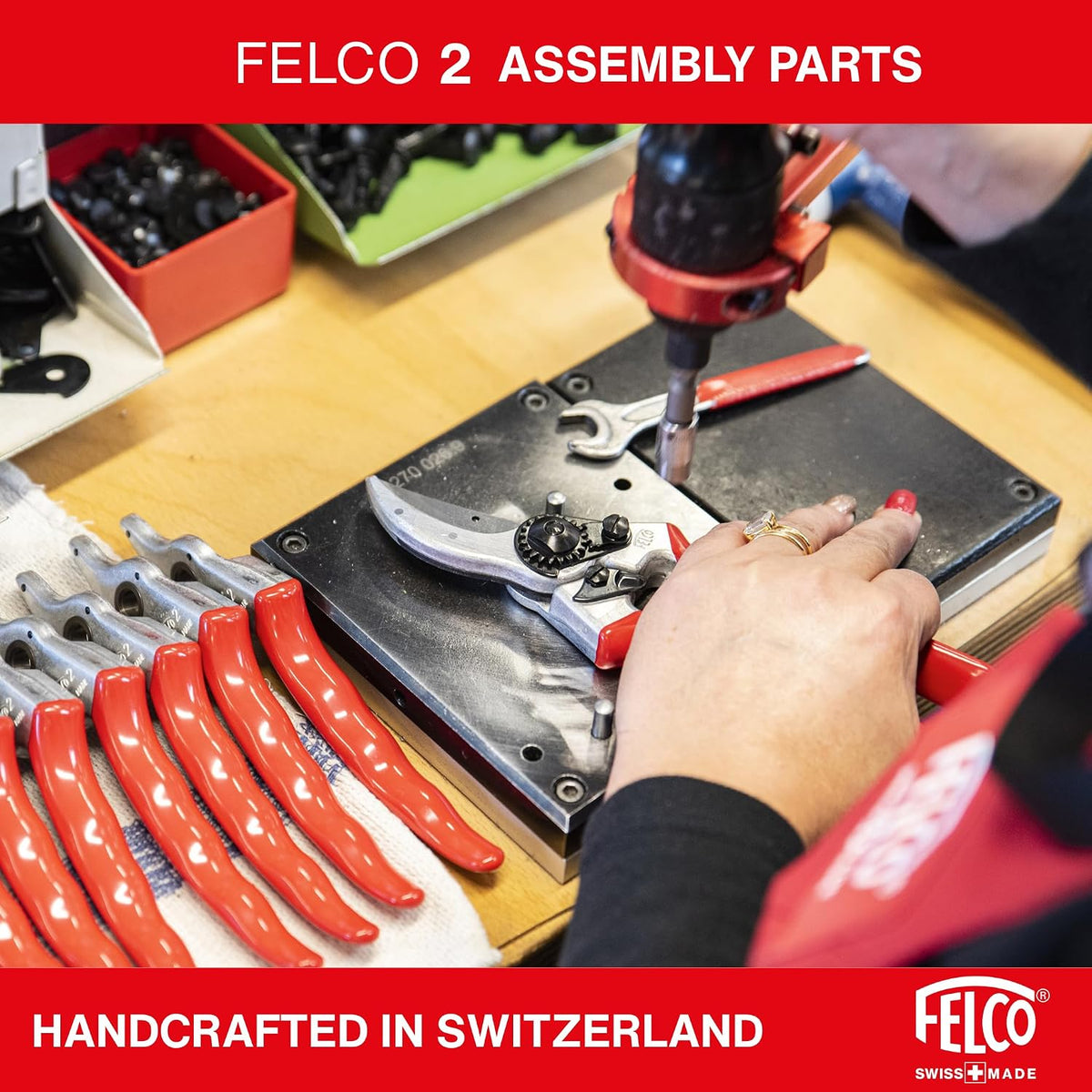 Felco F-2 Classic Hand Pruner, Red