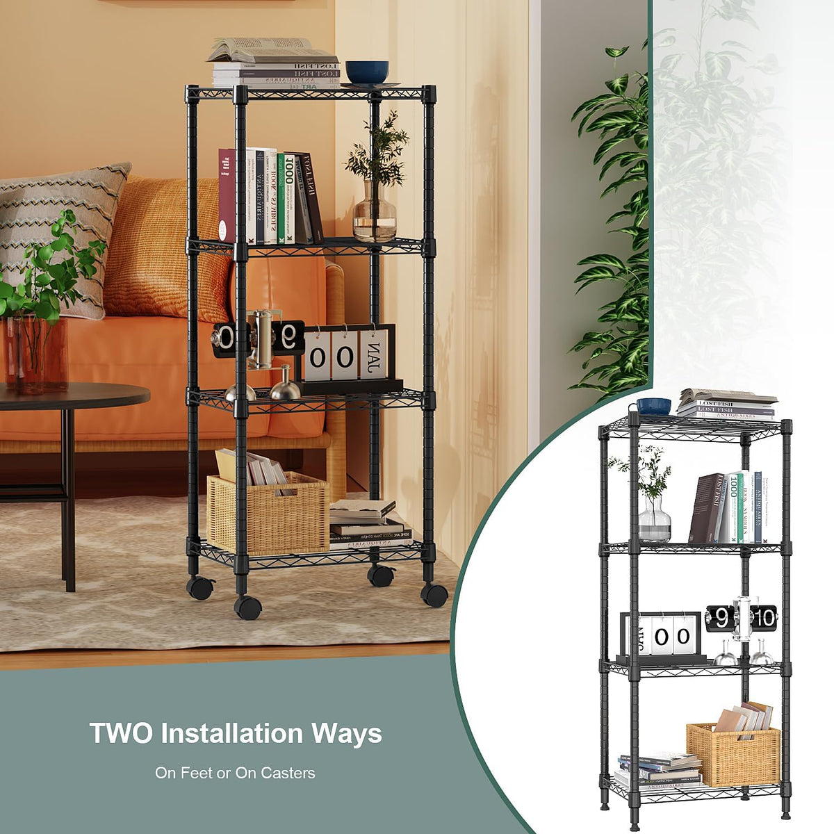 MZG Wire Storage Shelving Unit, 5 Tier