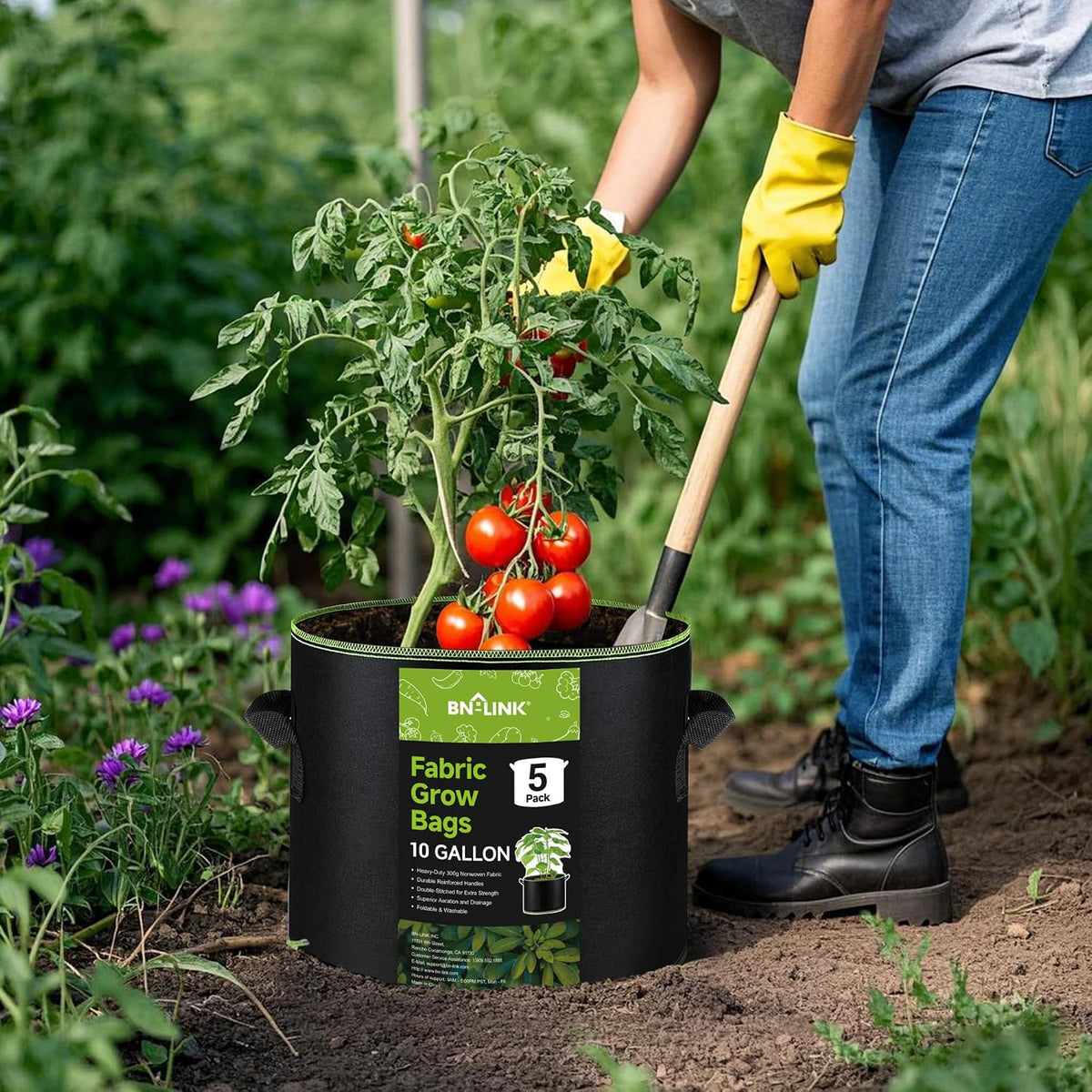 BN-Link Grow Bags, 5 Pack, 10 gal