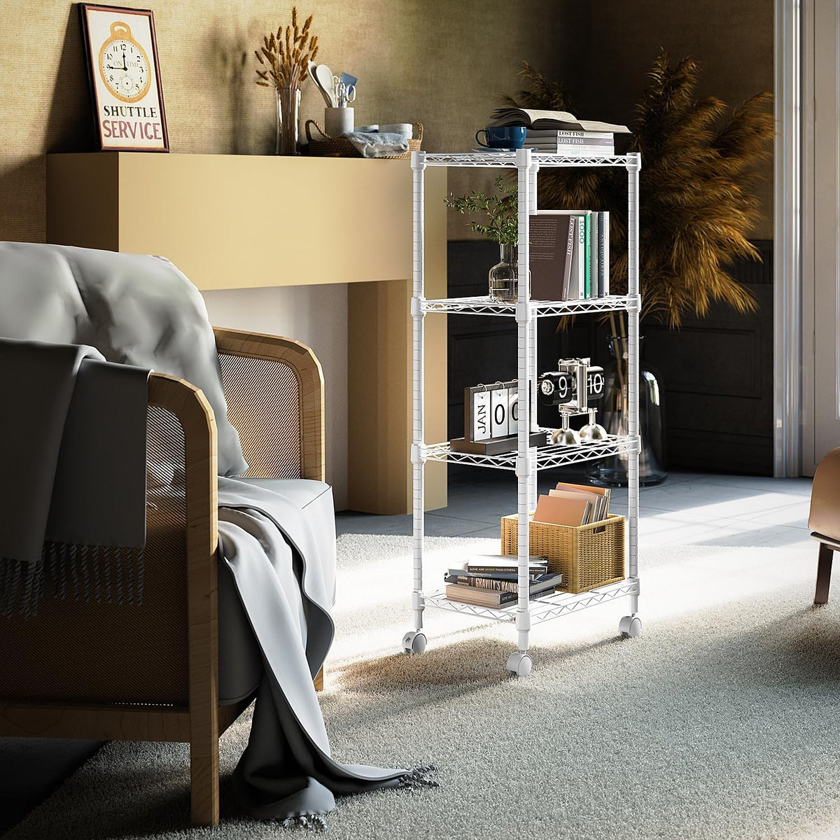 MZG Wire Storage Shelving Unit, 5 Tier