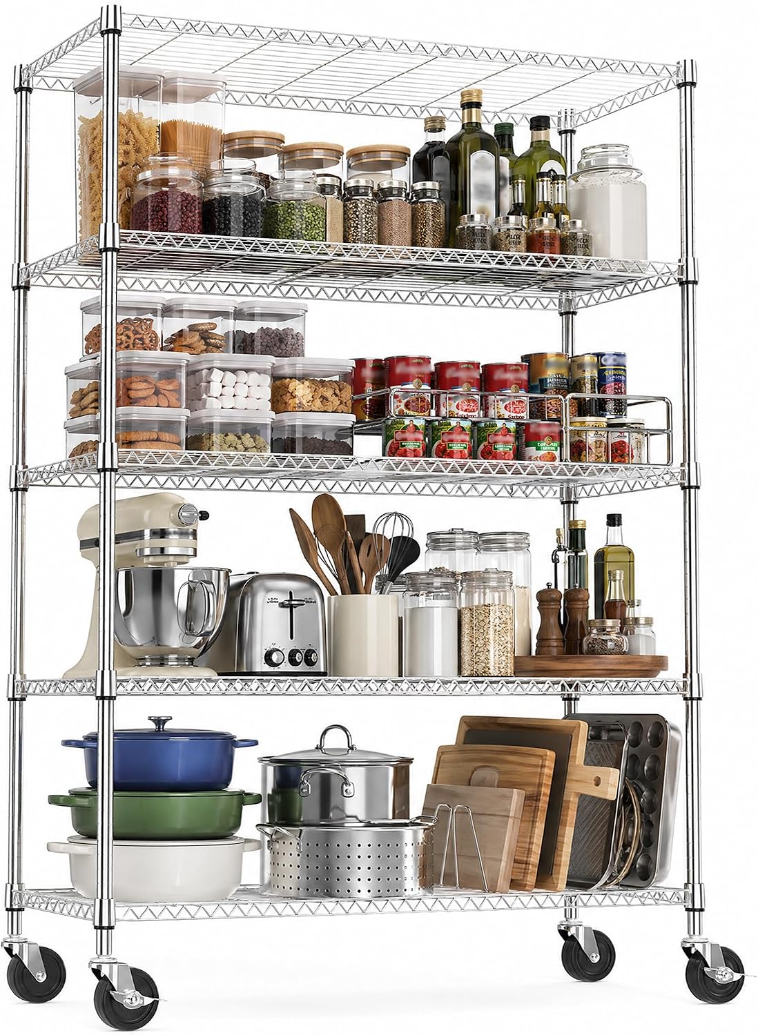 MZG Wire Storage Shelving Unit, 5 Tier