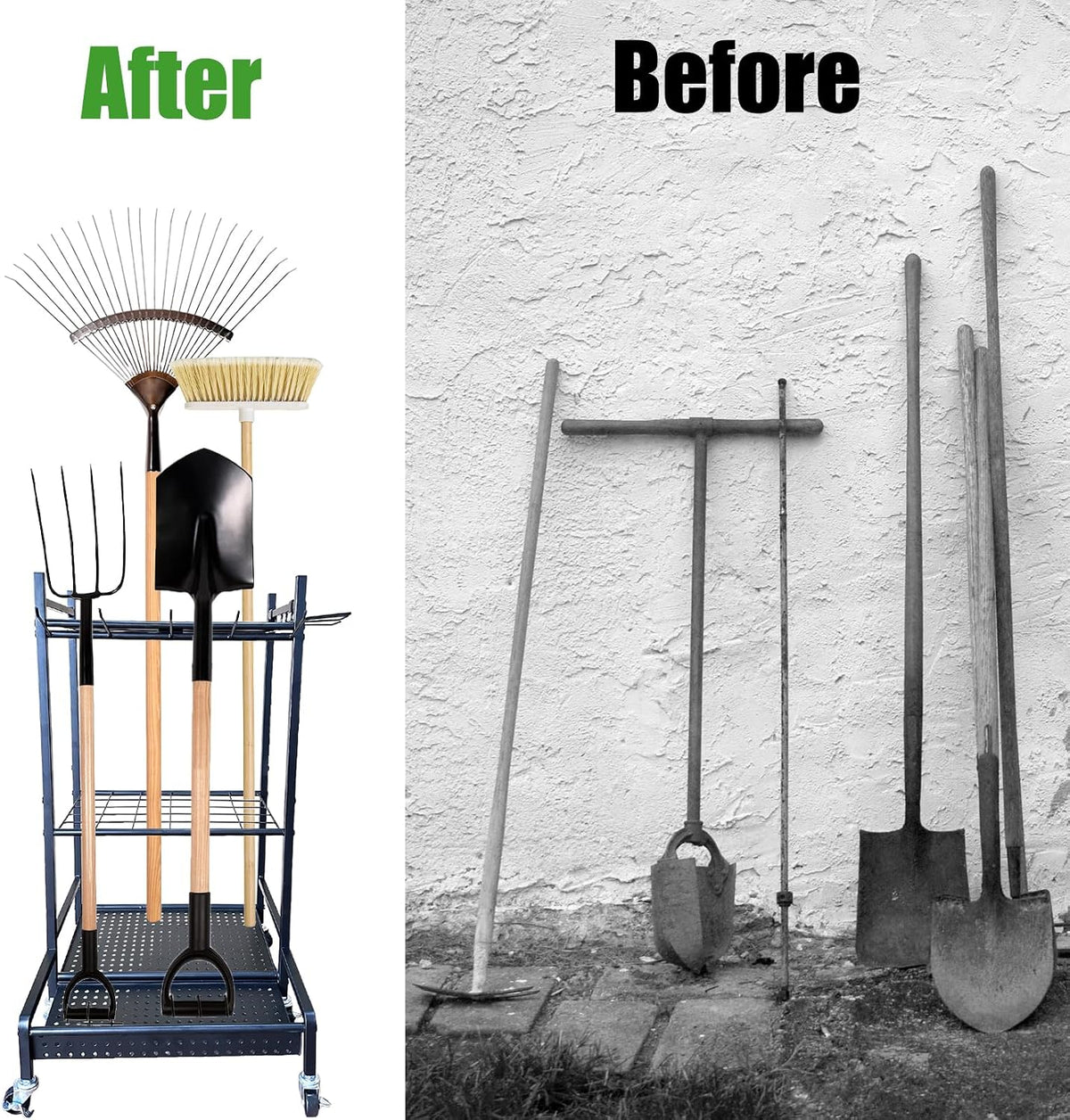 Garden Tool Organiser with Wheels