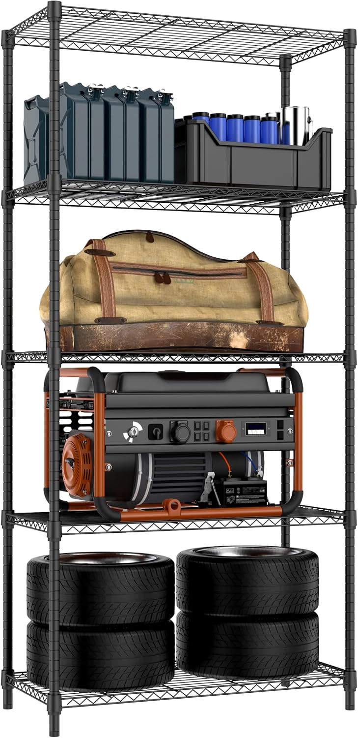 MZG Wire Storage Shelving Unit, 5 Tier