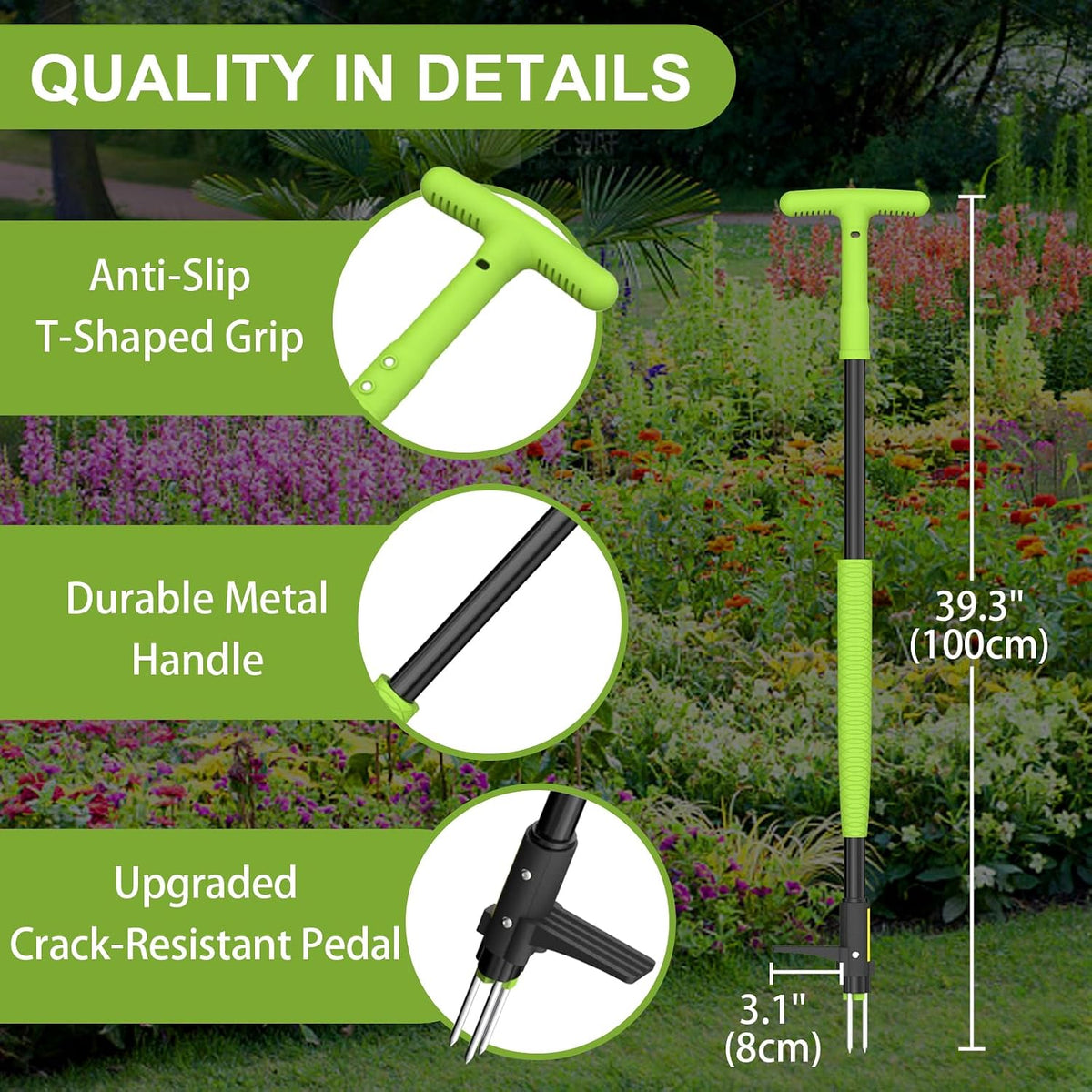 Stand-Up Weed Puller with Long Handle