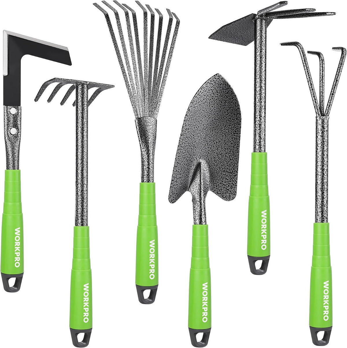 WORKPRO Garden Tool Set, 6 Piece, Green
