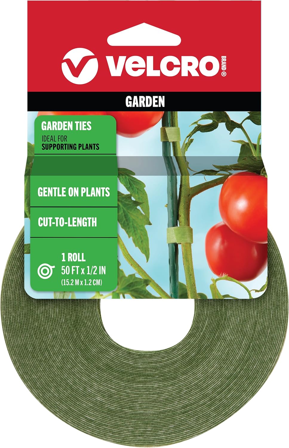 Velcro Brand Adjustable Plant Ties, 75 ft