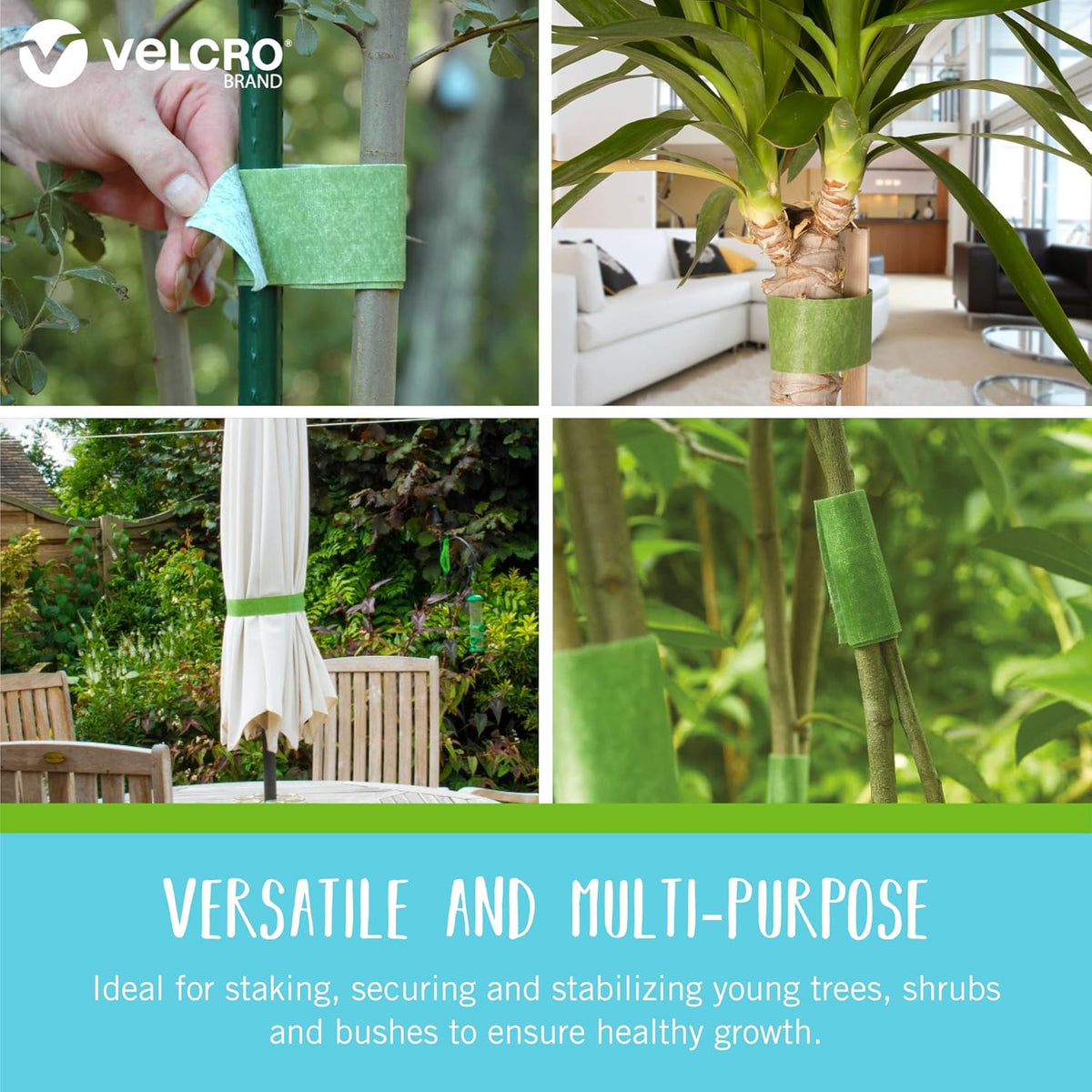 Velcro Brand Adjustable Plant Ties, 75 ft